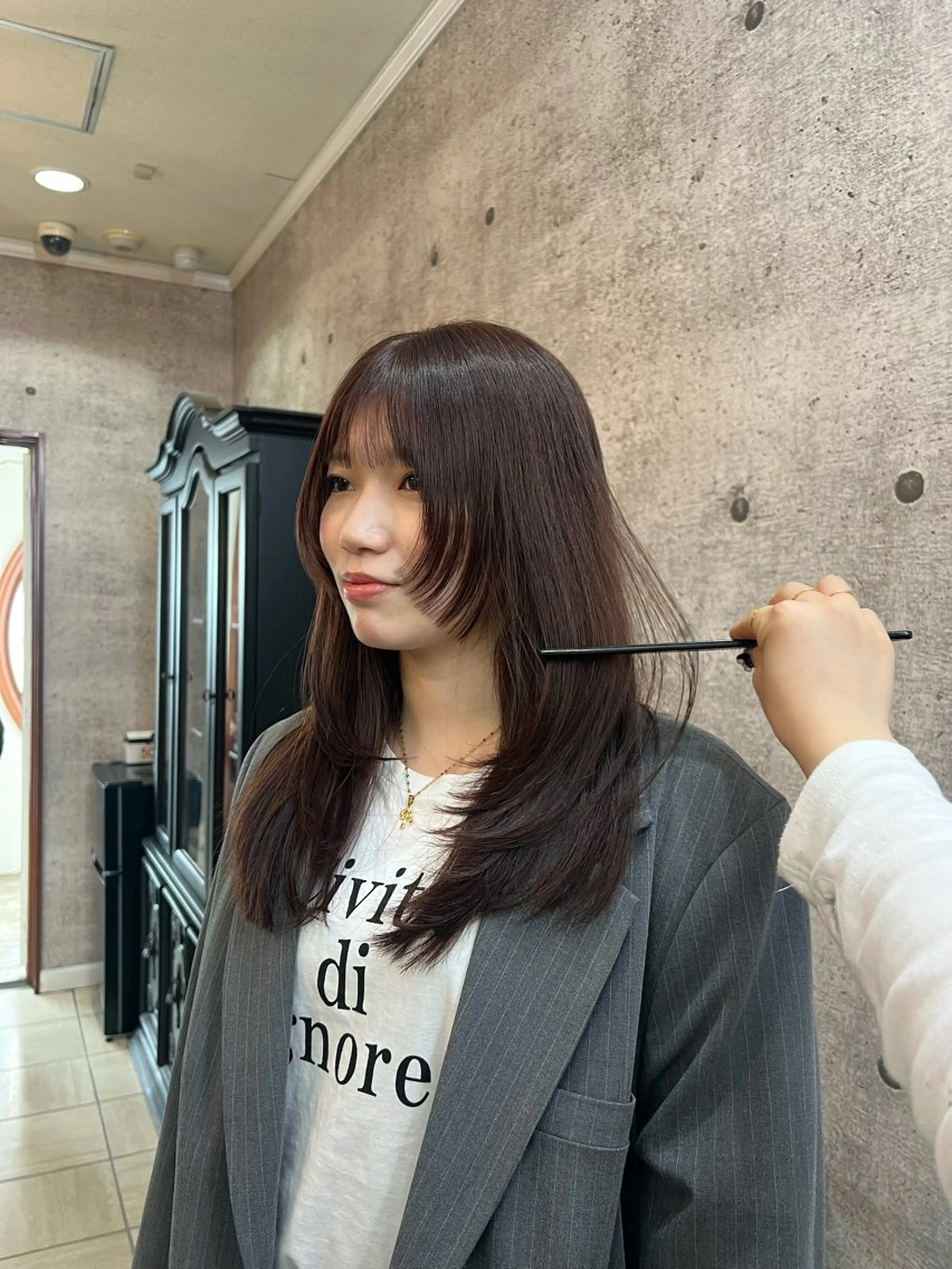 セミロング カット ヘアカラー トリートメント MAYU / Raf.のヘアスタイル