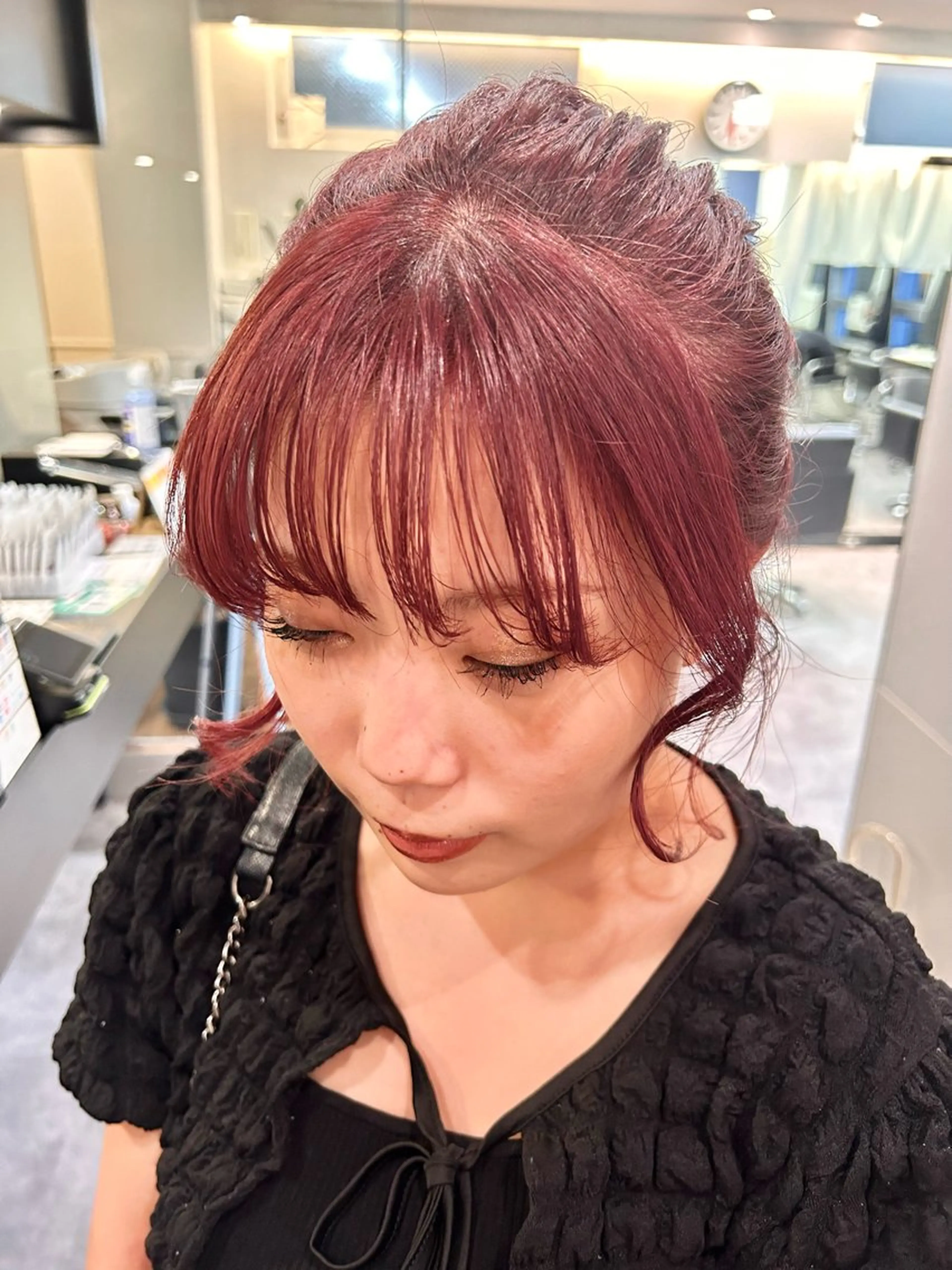 セミロング カラー ダブルカラー ピンクカラー 🎀ヘアセット透明感 /REINA🎀のヘアスタイル