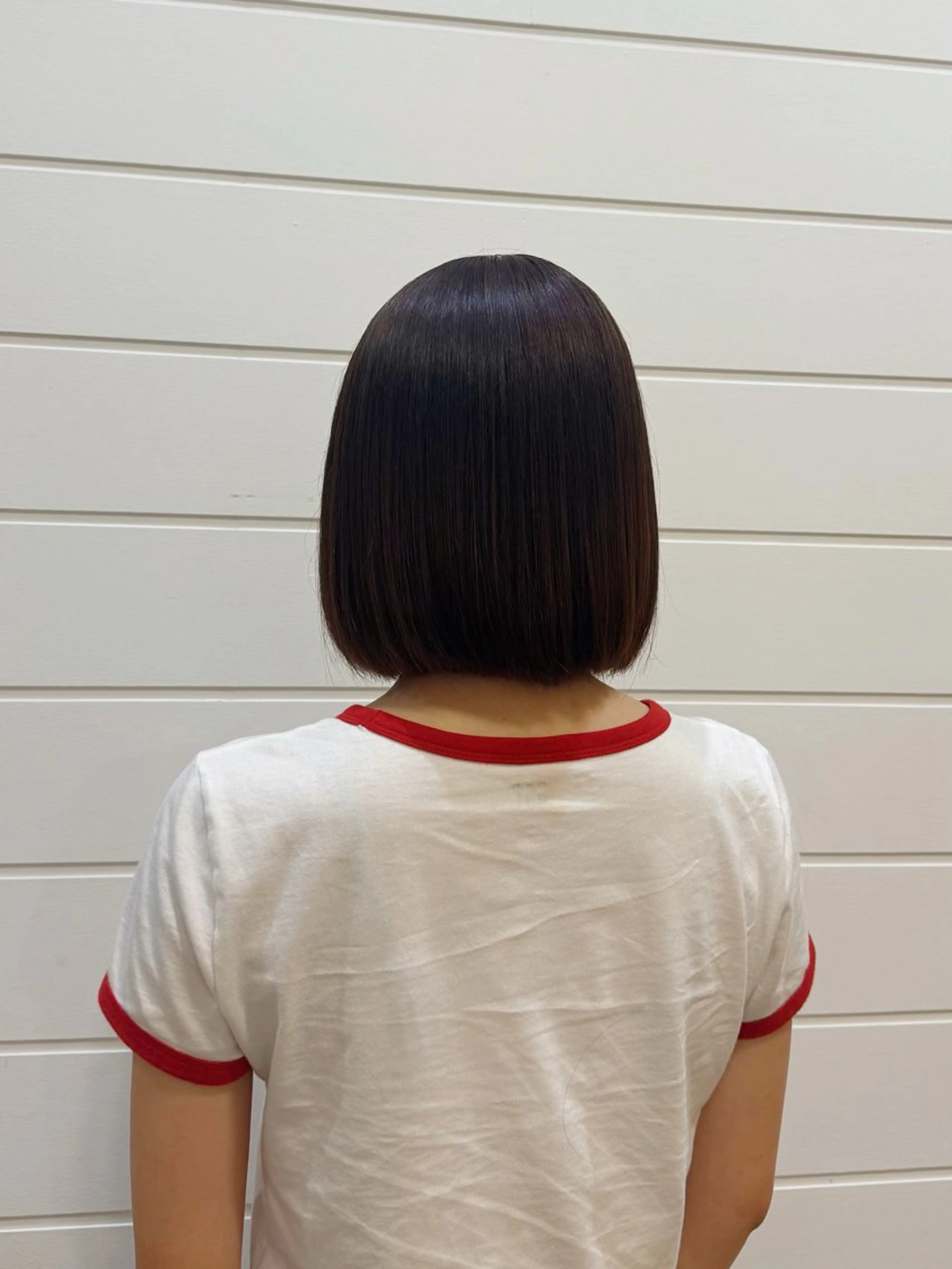 ぱっつん艶ボブ＋1step treatment(外部補修でうるツヤ髪🩵)の写真