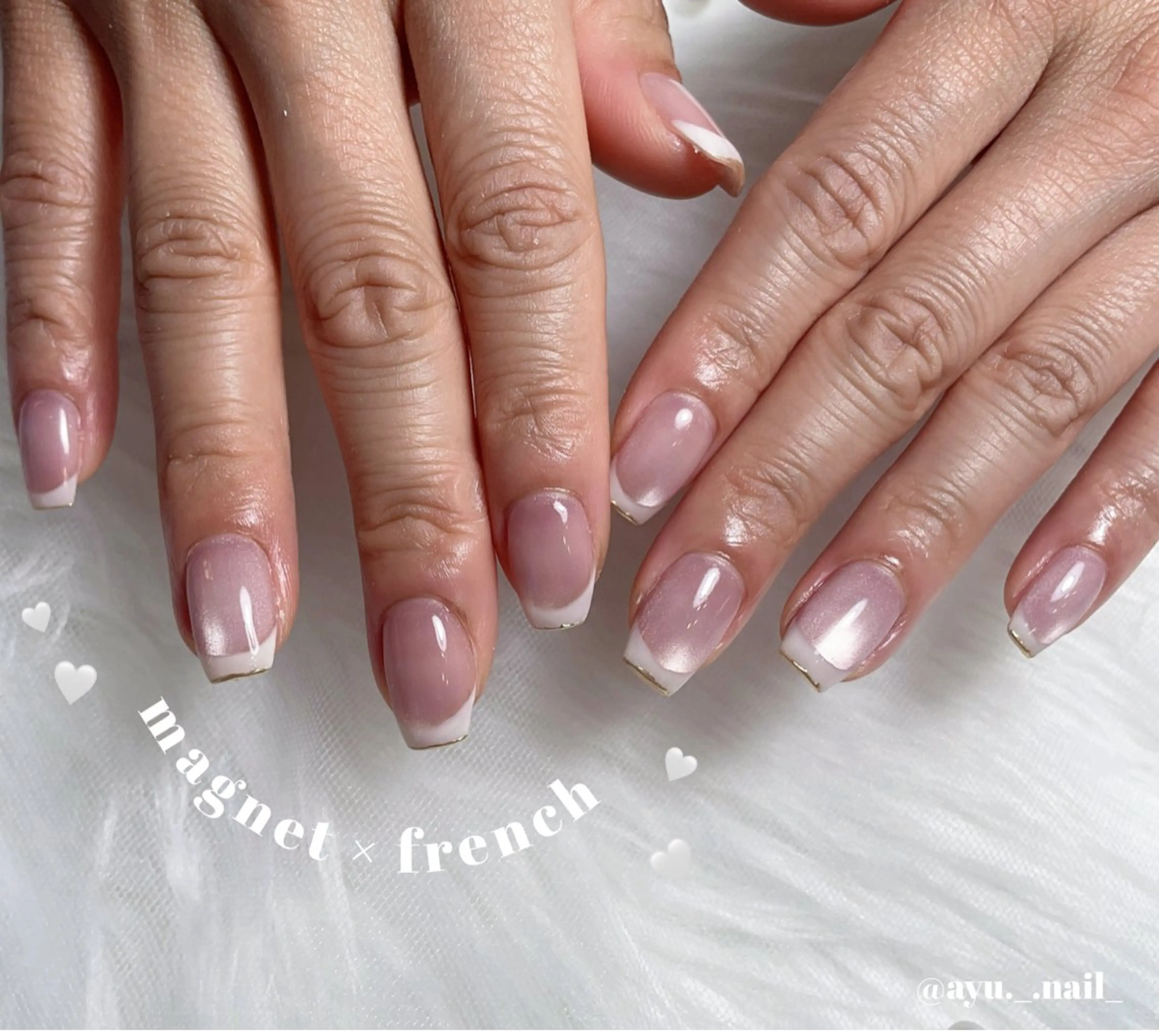 ネイル あゆ🎀/ワンホンネ イル/痛ネイルのネイルデザイン