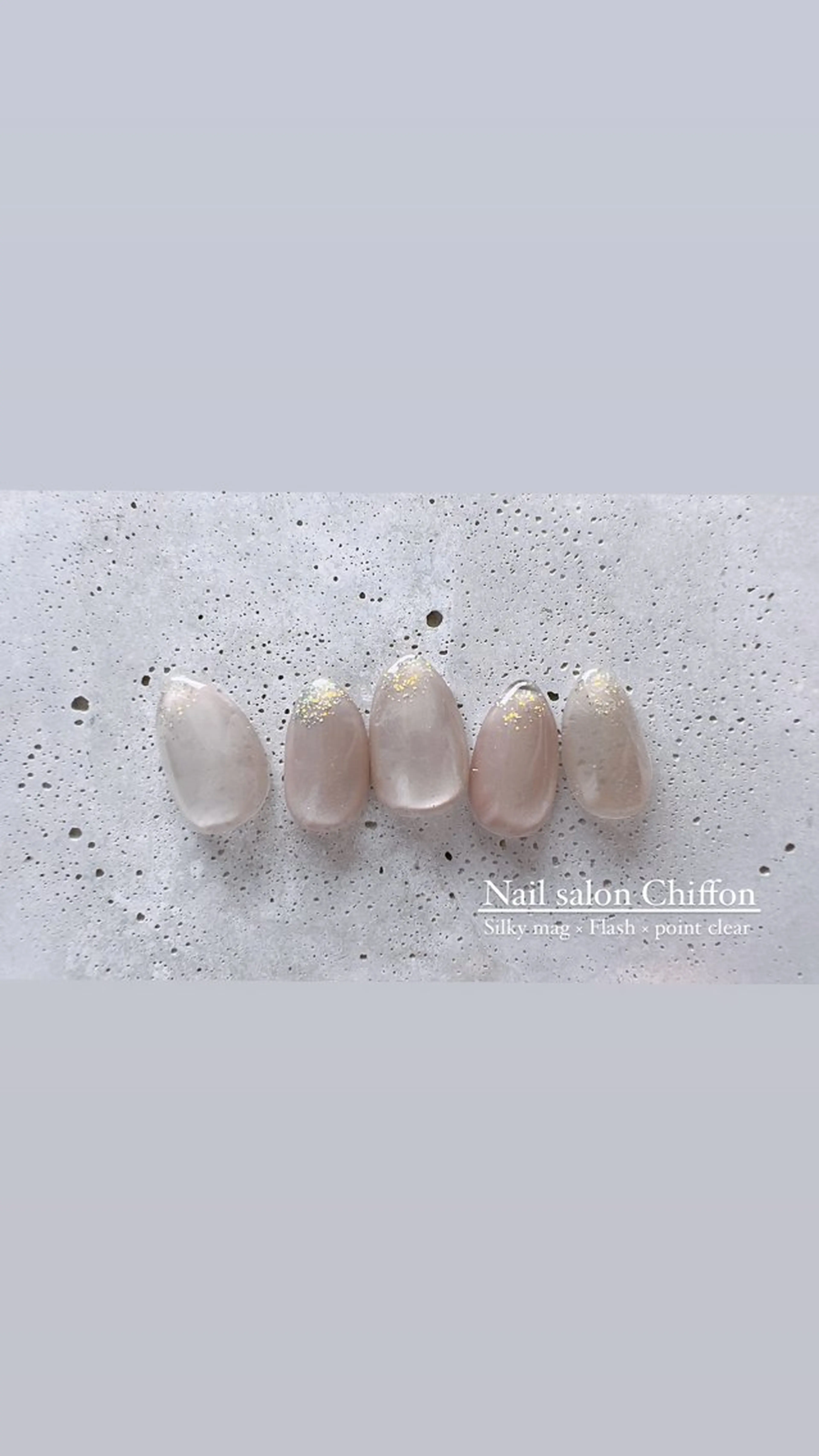 ネイル クリアネイル フラッシュネイル ラメ(グリッター) マグネットネイル ハンドネイル Nail salon Chiffonのネイルデザイン