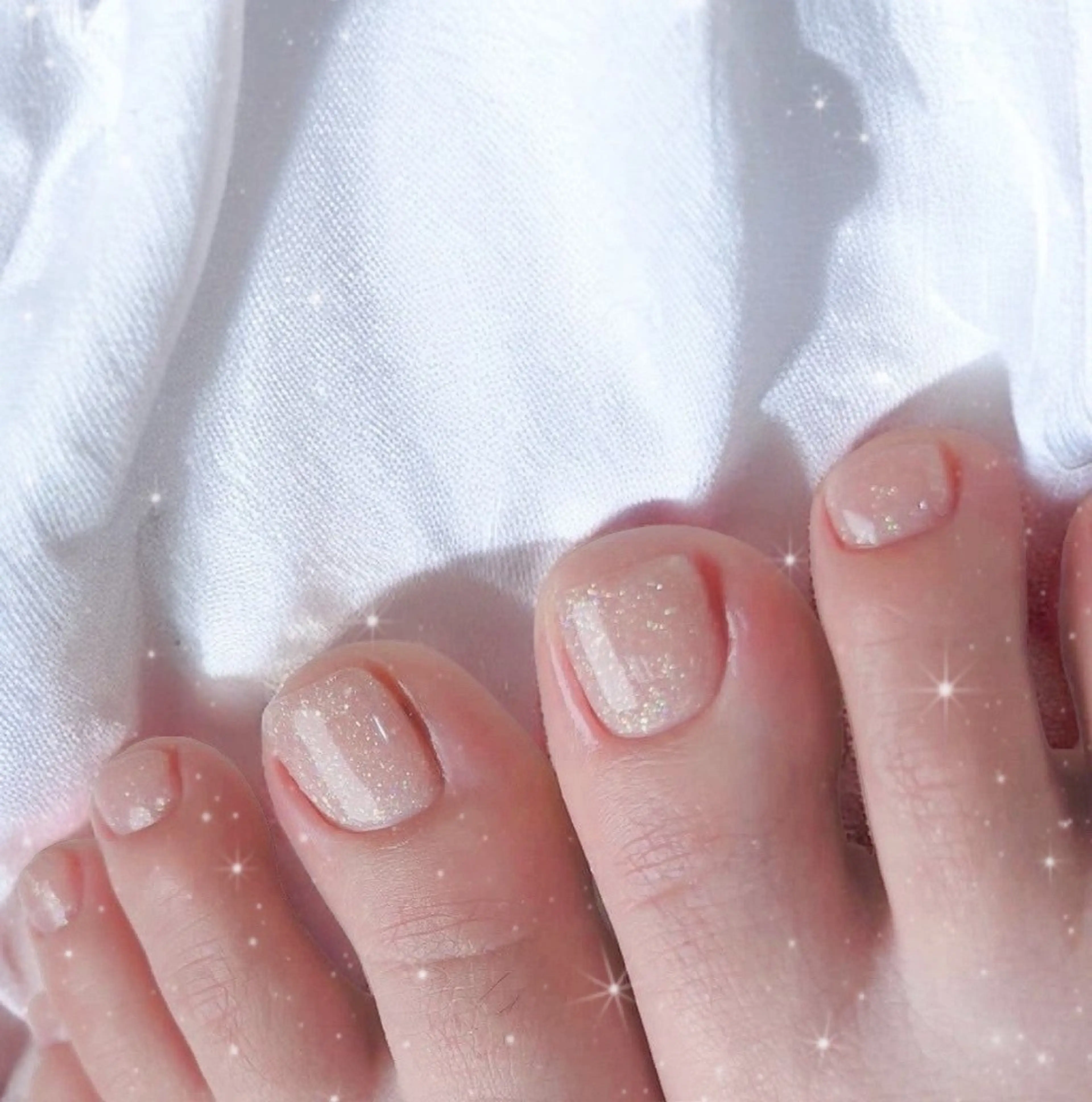 ネイル ラメ(グリッター) フットネイル Bestnail所属・Best Nail Yu🎀🫧のネイルデザイン