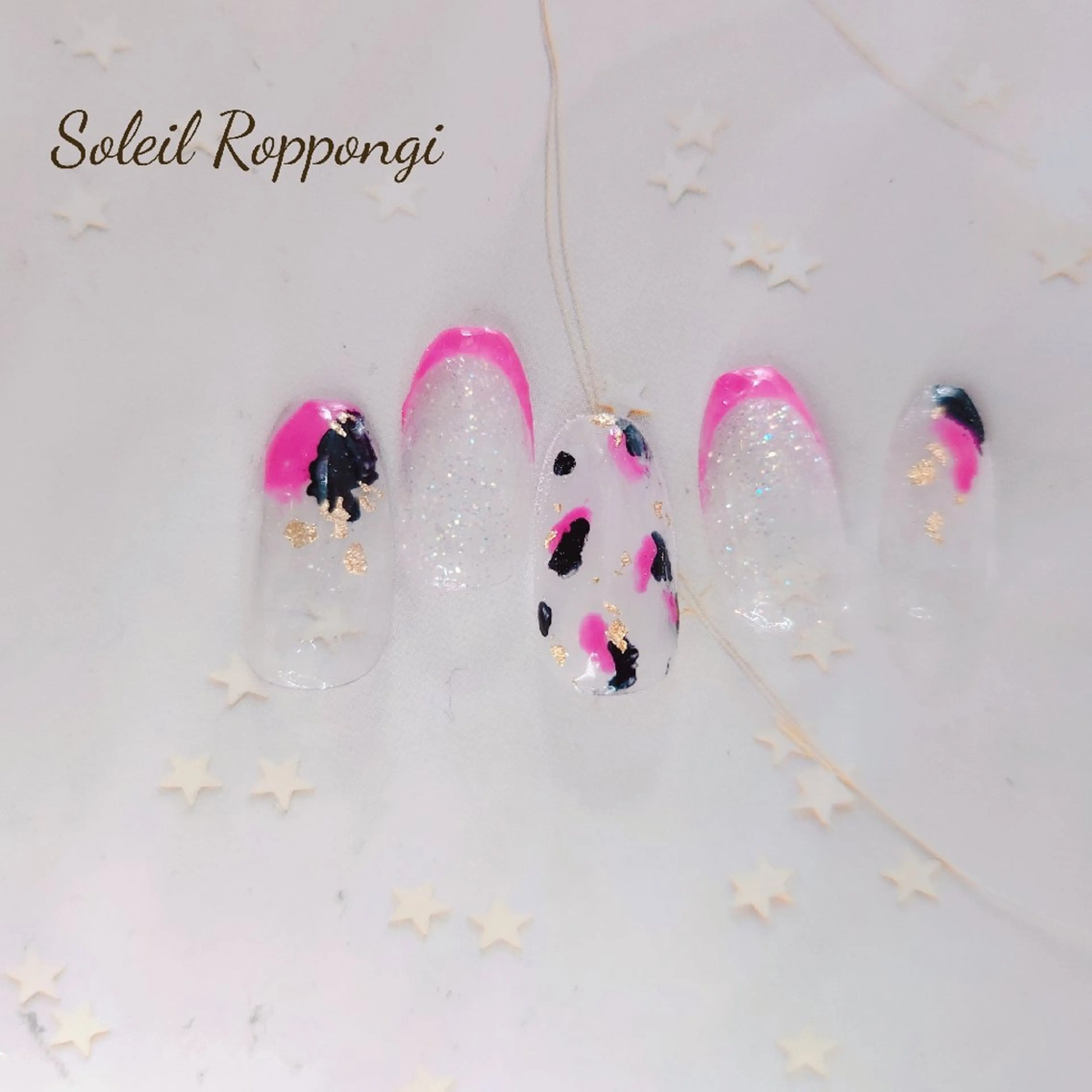 ネイル アニマル柄 ニュアンスネイル ハンドネイル Soleil 六本木所属・Soleil Yumikoのネイルデザイン