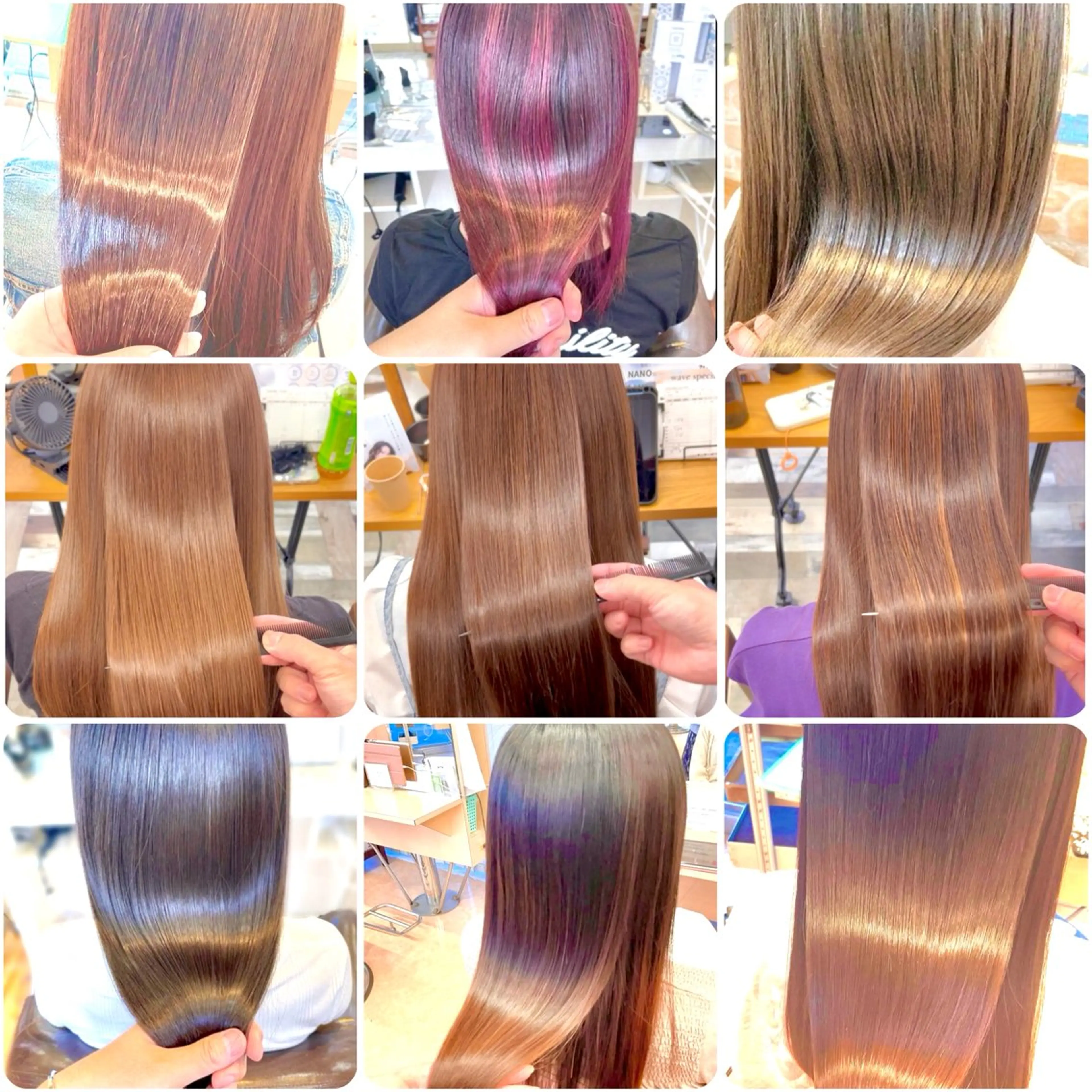 ロング 髪質改善 トリートメント カット 縮毛矯正 トリートメント 小澤 日菜のヘアスタイル