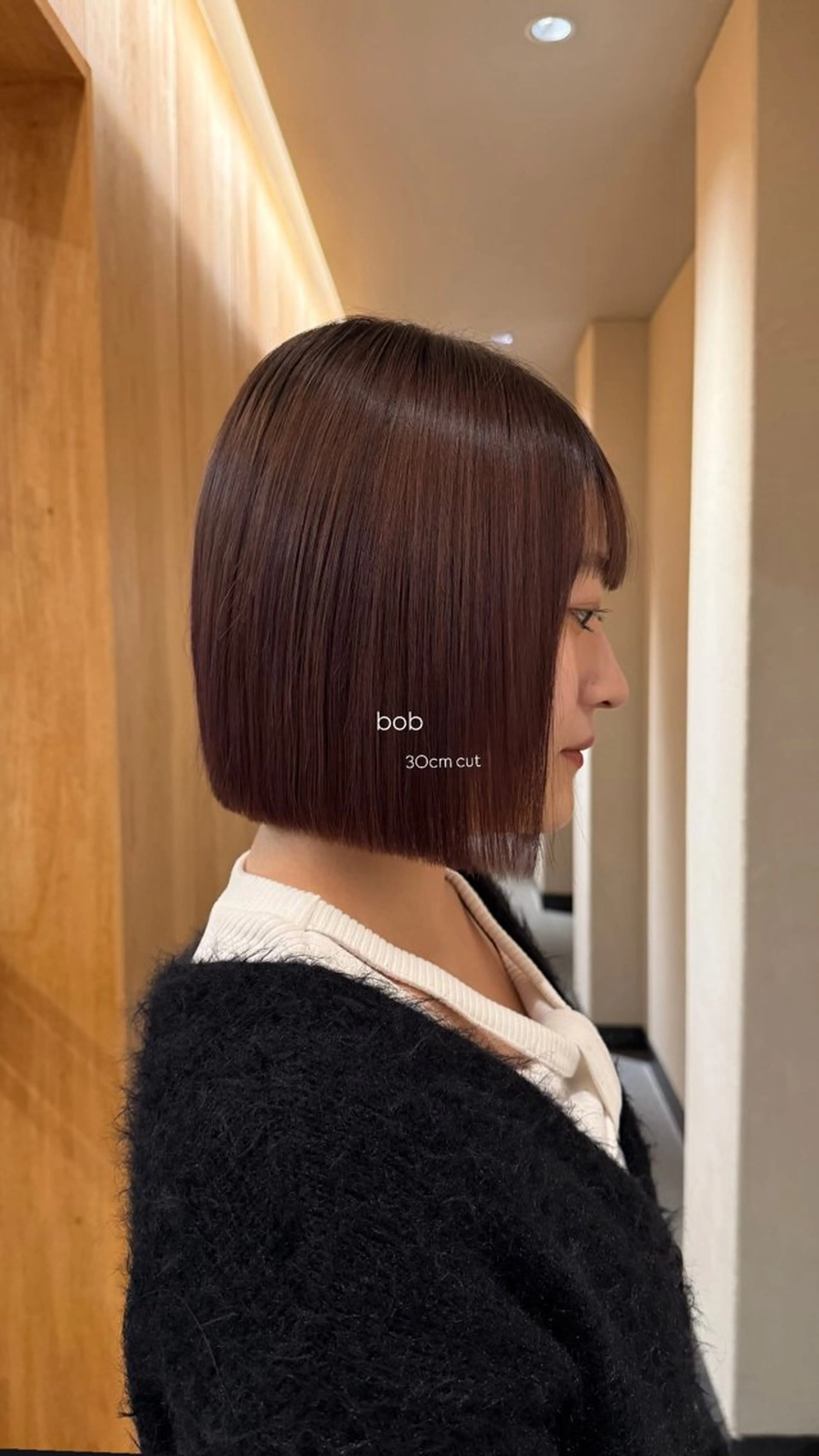 ミディアム ボブ コノカ暖色カラー/ 透明感カラーのヘアスタイル