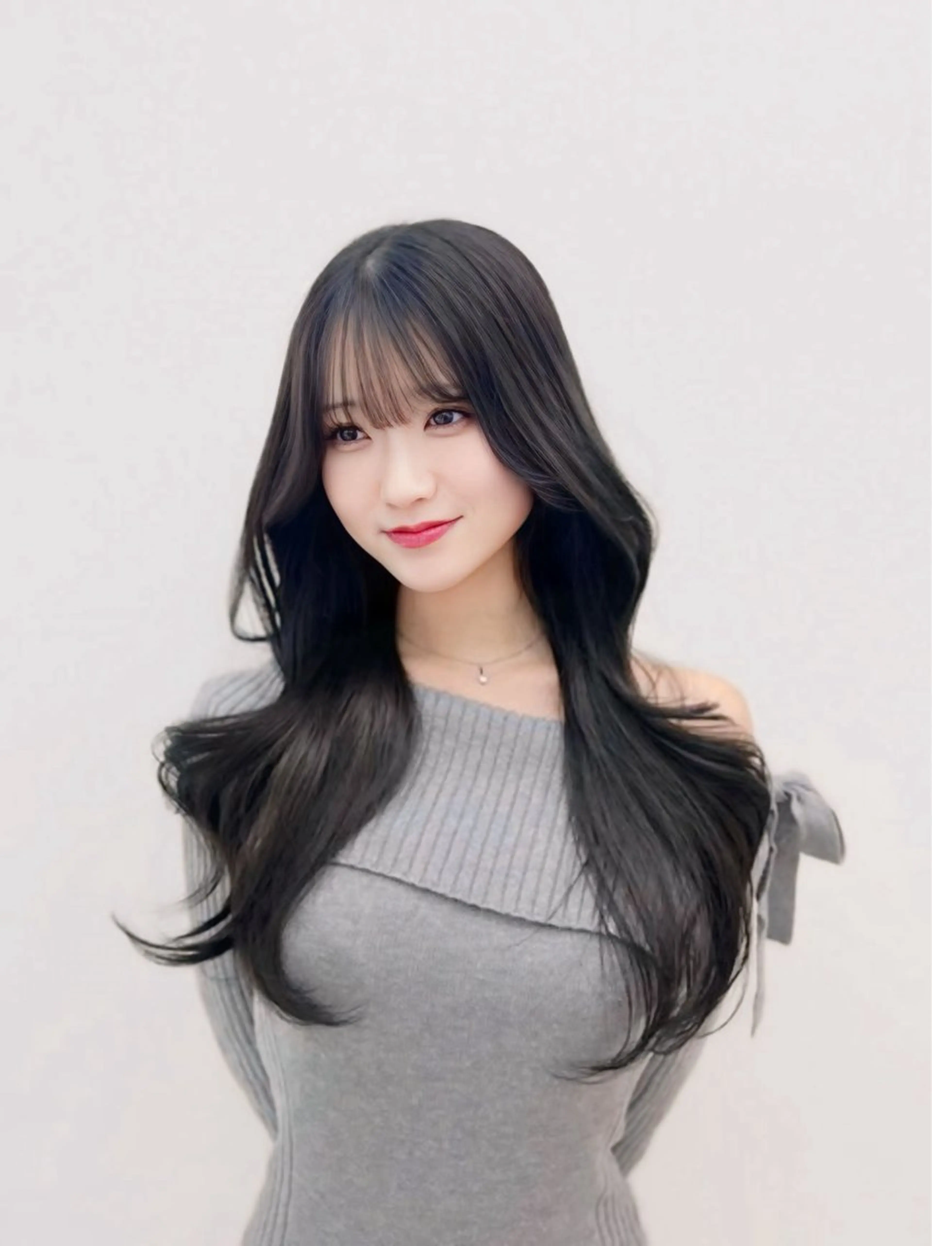 ロング カット ヘアカラー トリートメント 🤍韓国暗髪 レイヤー🤍きょうのヘアスタイル