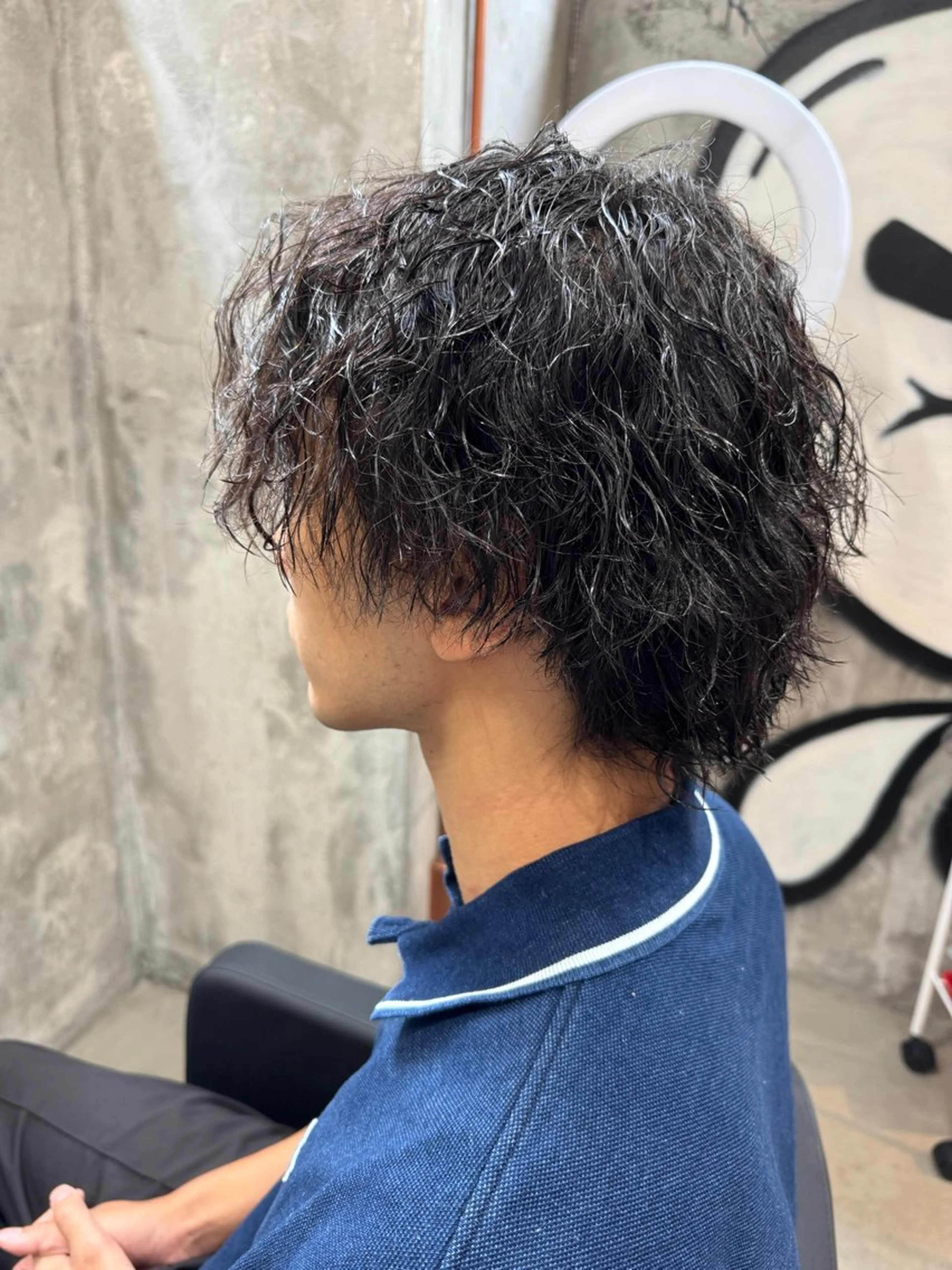パーマ メンズ メンズパーマ ツイストスパイラルパーマ メンズウルフカット ウルフカット スパイラルパーマ カット パーマ ⚡️メンズパーマ特化 mens支持◎/忠地のヘアスタイル