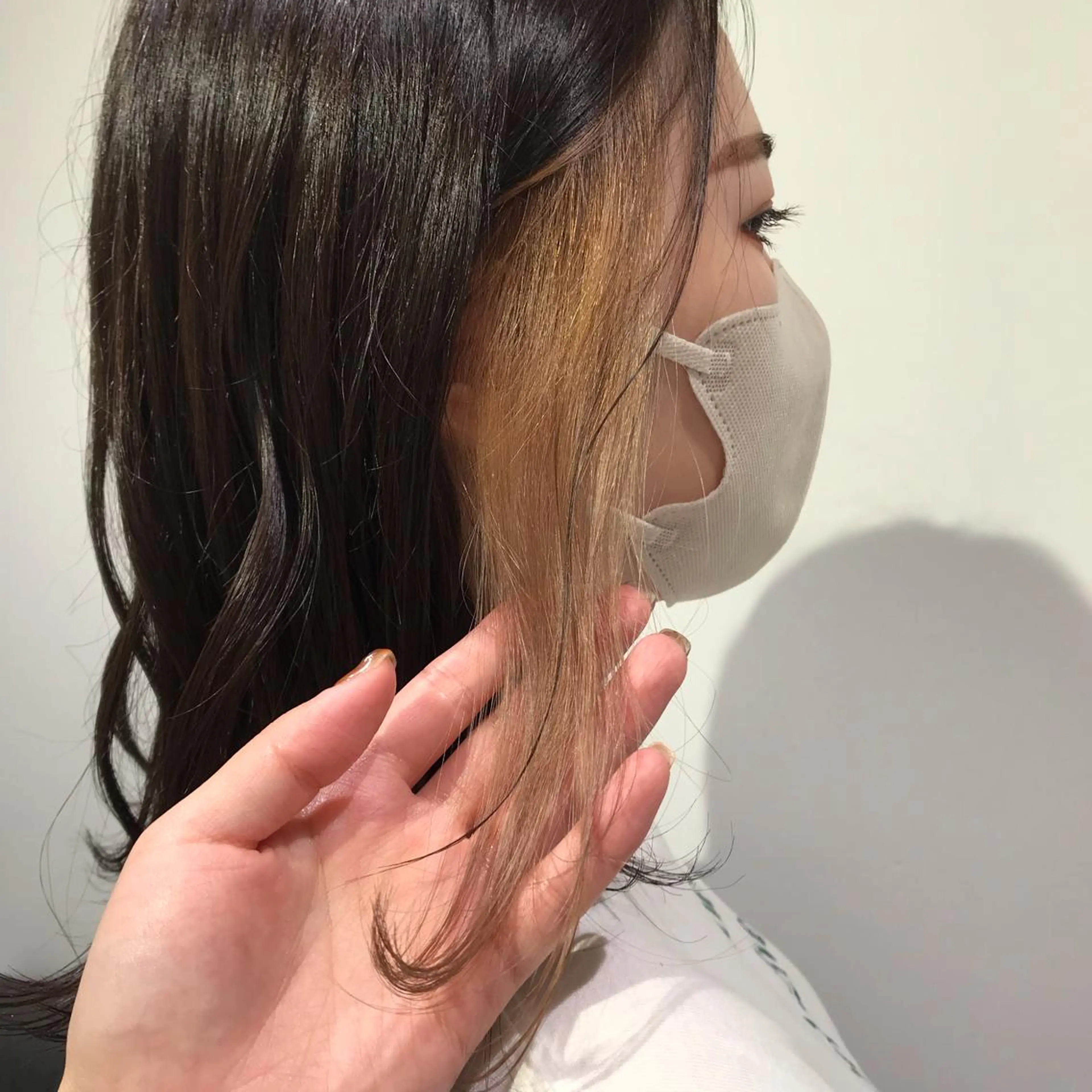ミディアム カラー ベージュカラー ヘアカラー トリートメント 暖色カラー🌹 中山由梨のヘアスタイル