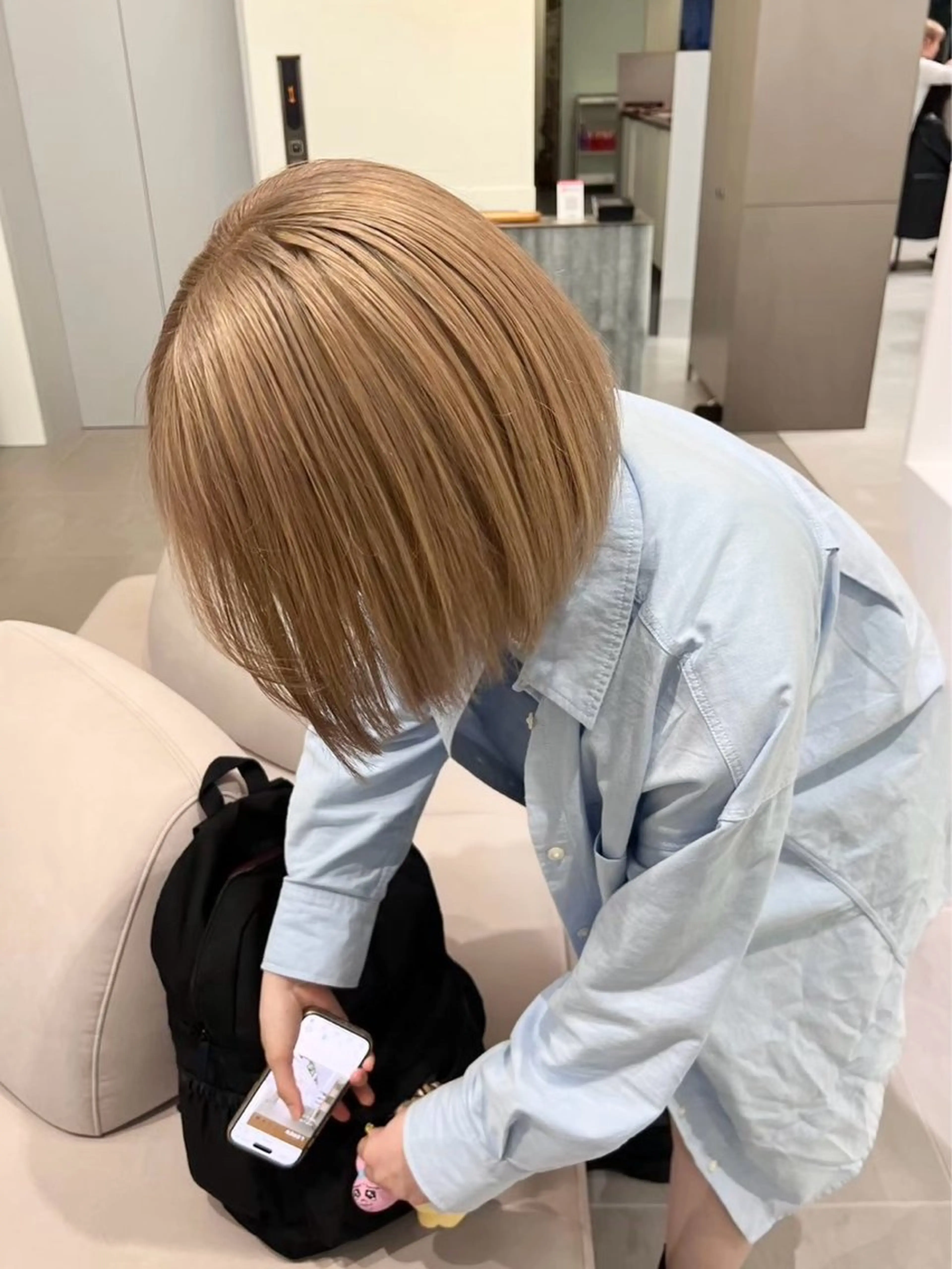 カラー ベージュカラー ハイトーンカラー ハイトーンベージュ ヘアカラー カラーモデル 🪐Sena⭐️のヘアスタイル