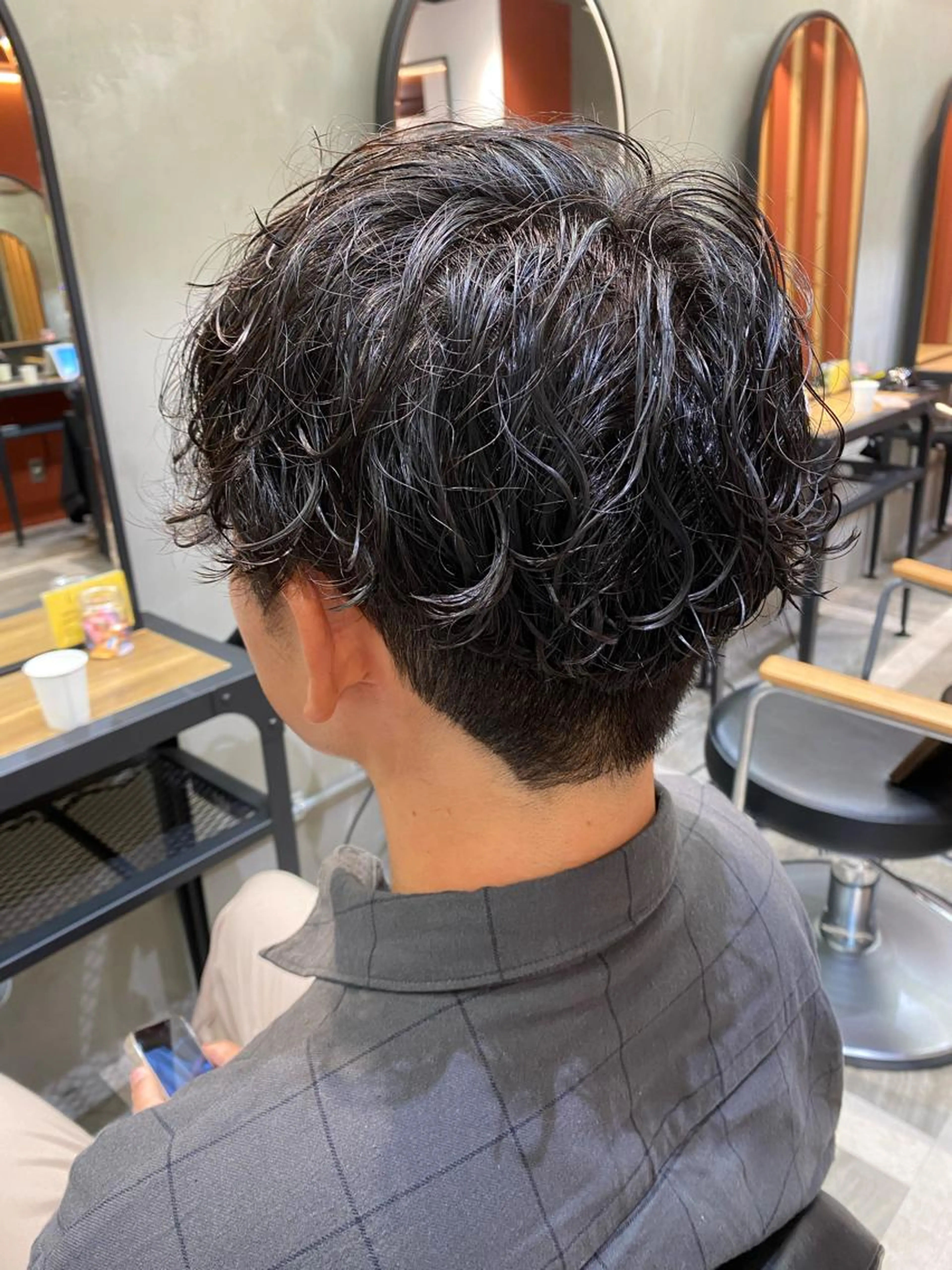 メンズ限定カット＋無造作パーマの写真