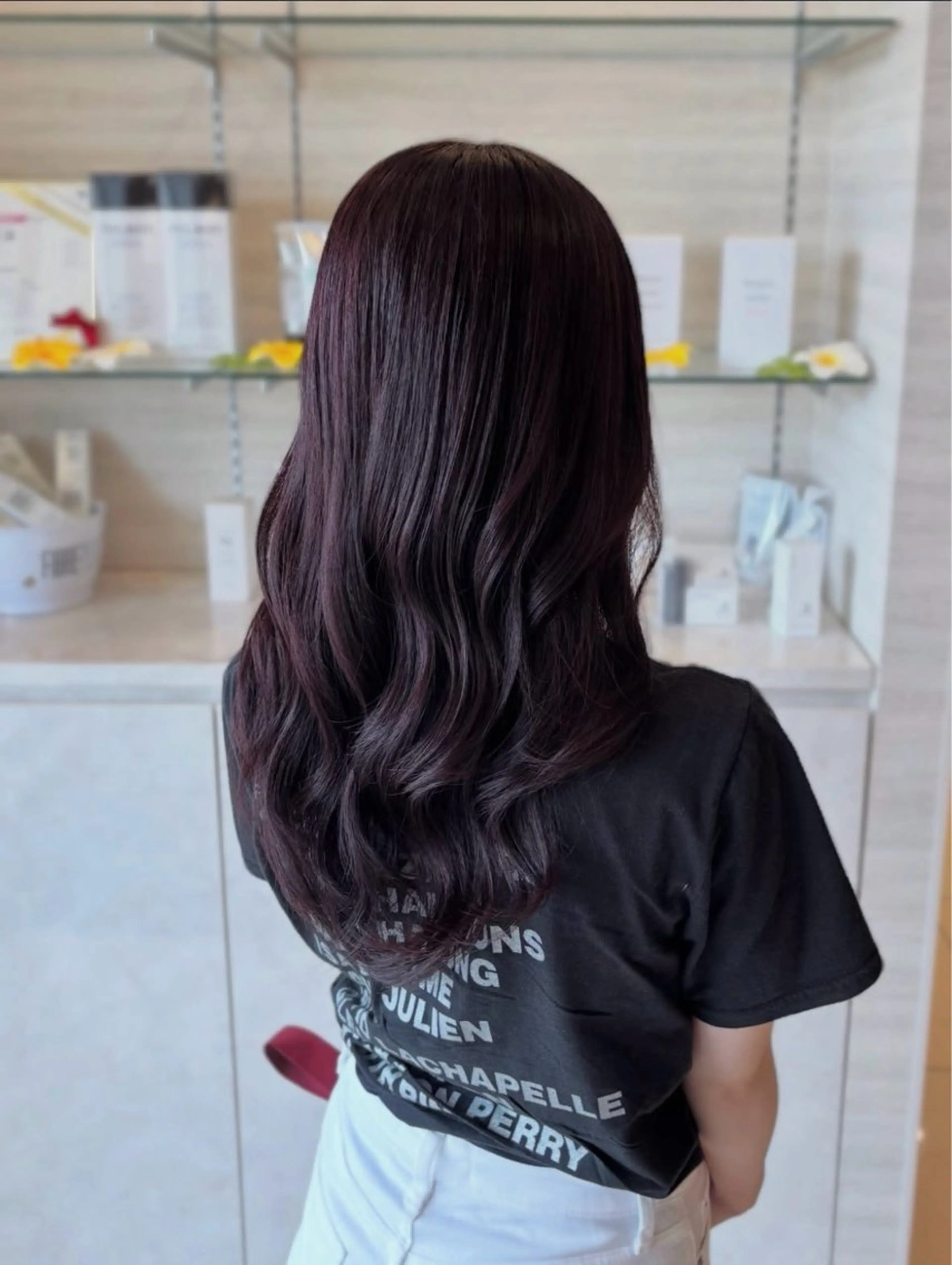 ロング カラー パープルカラー GRANDEUR焼津 村越 捺稀のヘアスタイル