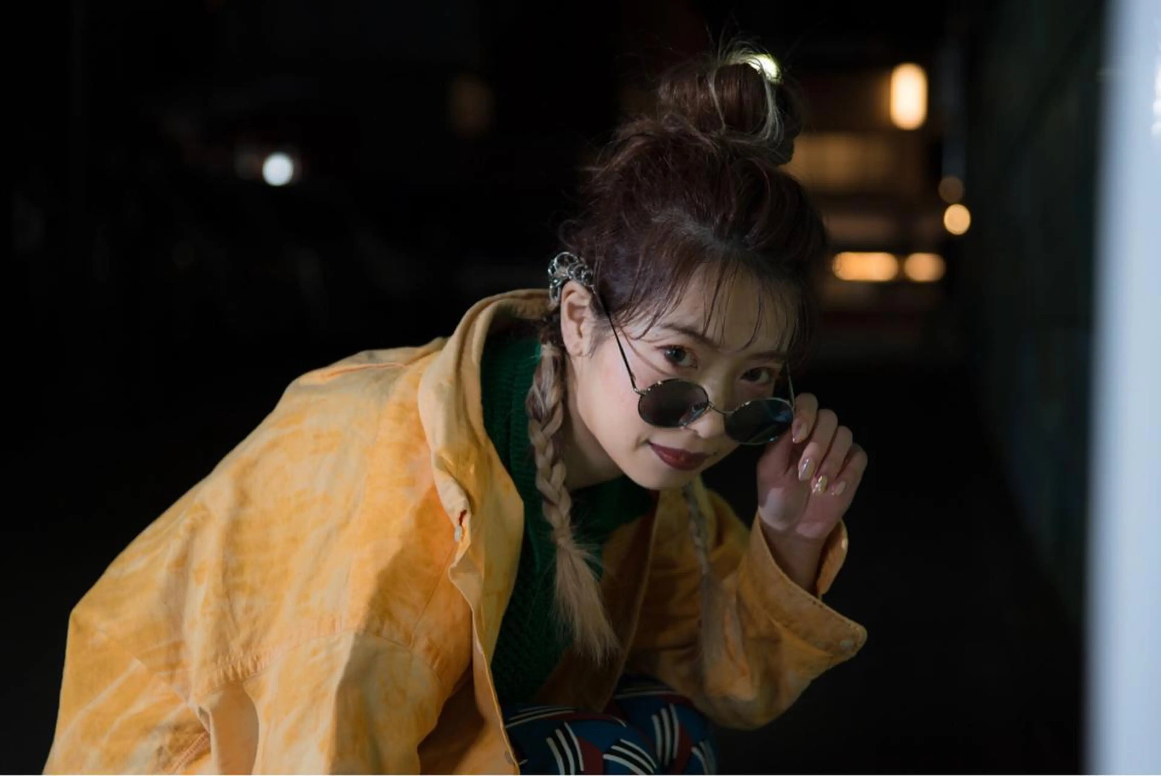セミロング カラー ヘアアレンジ 板倉 花連のヘアスタイル