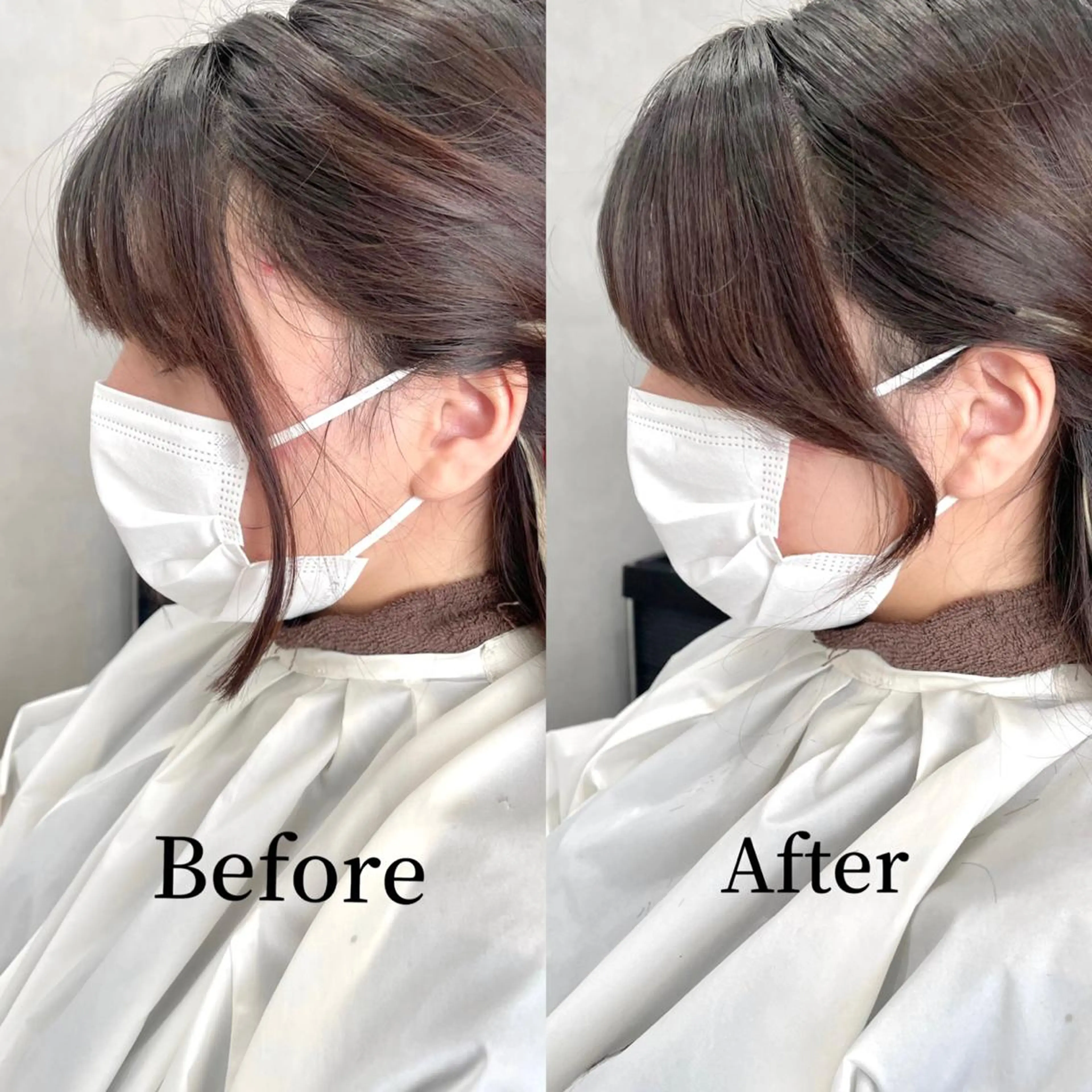 ミディアム カット favietta所属・中村 友美のヘアスタイル