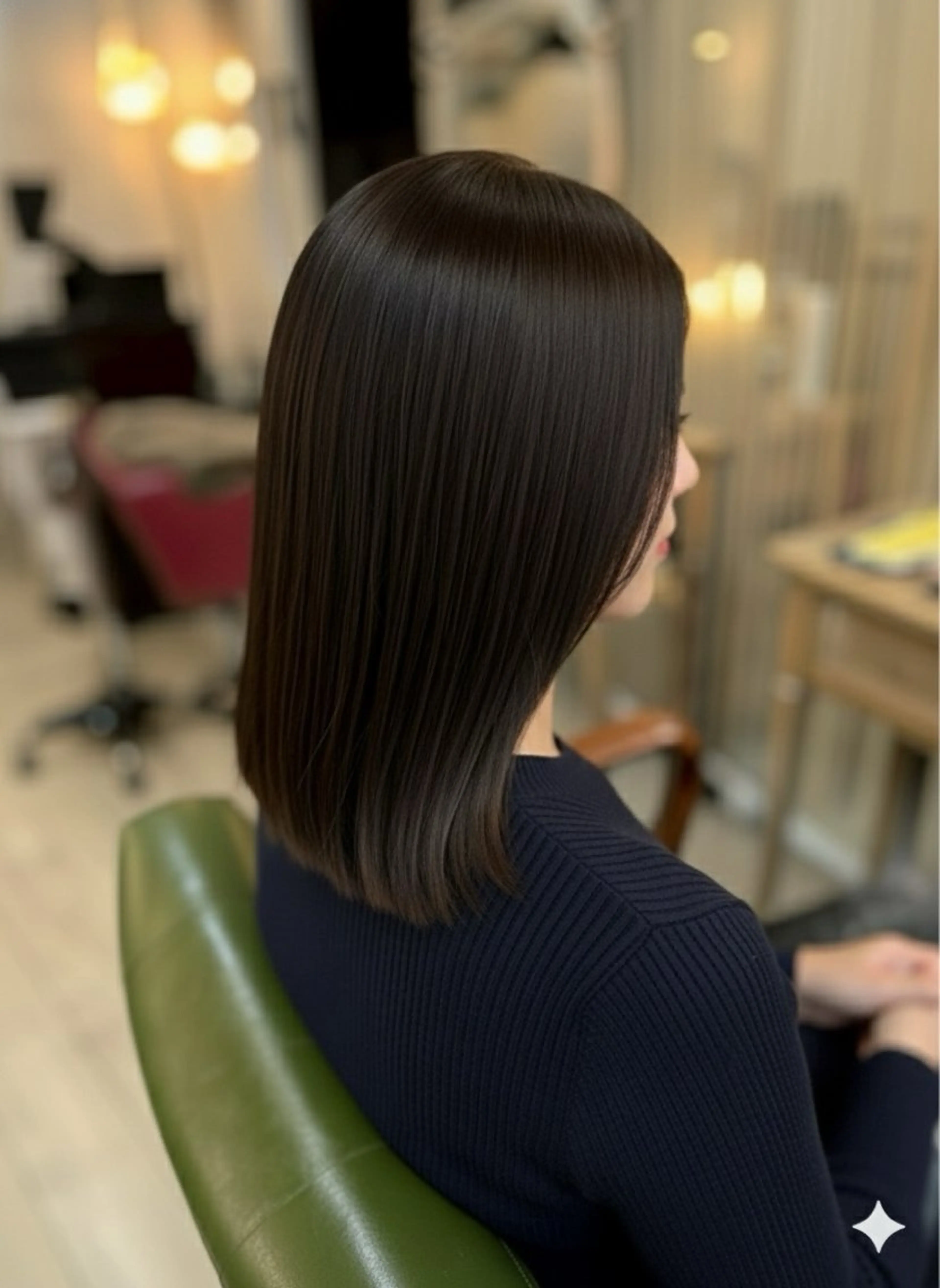 ミディアム カット ヘアカラー 美髪トリートメント✨ 艶々カラー✨山口のヘアスタイル