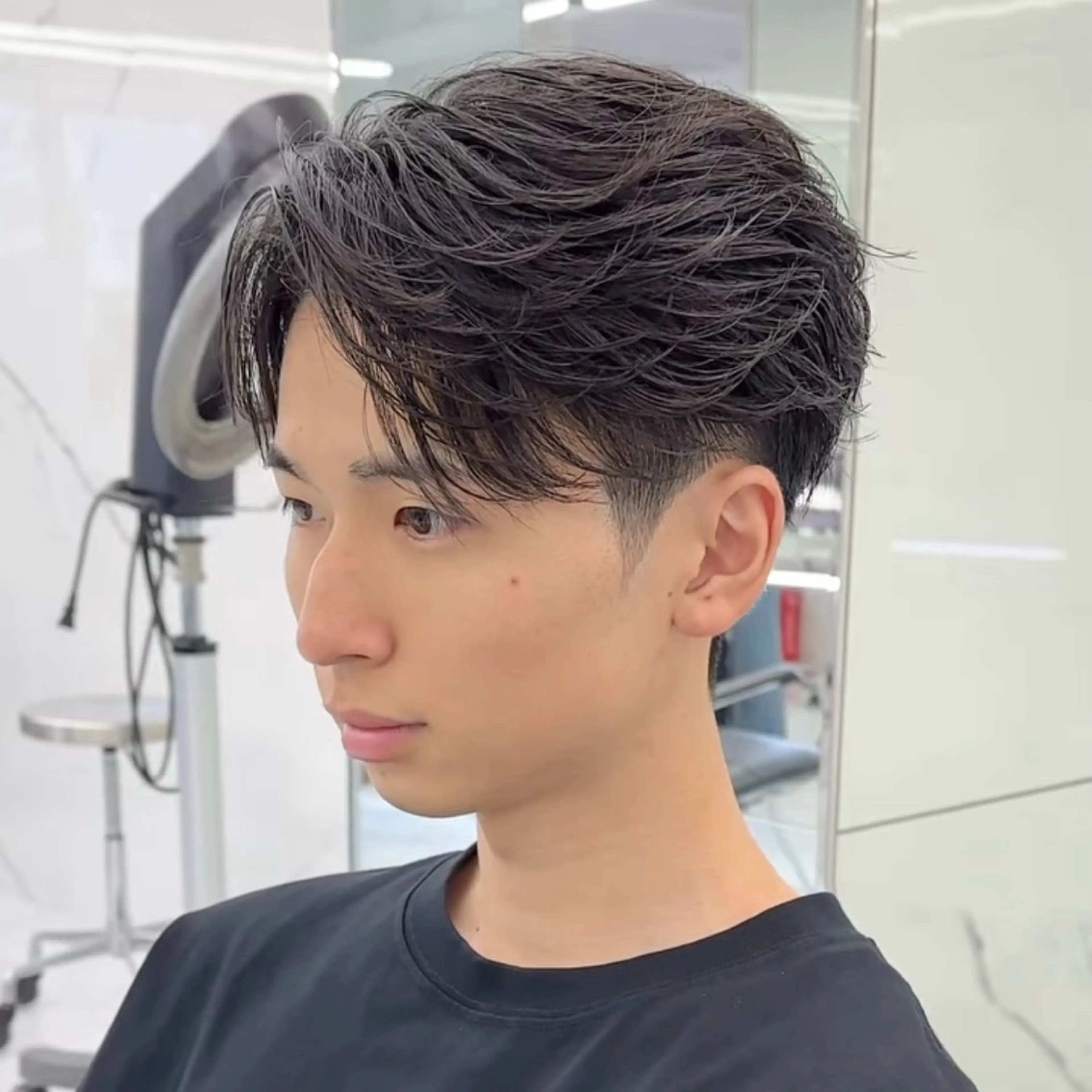ミディアム パーマ メンズ MEN'S HAIR SENSE 渋谷宇田川交番前 【メンズヘア センス 】所属・♥️モテ髪美容師♠️ REIのヘアスタイル