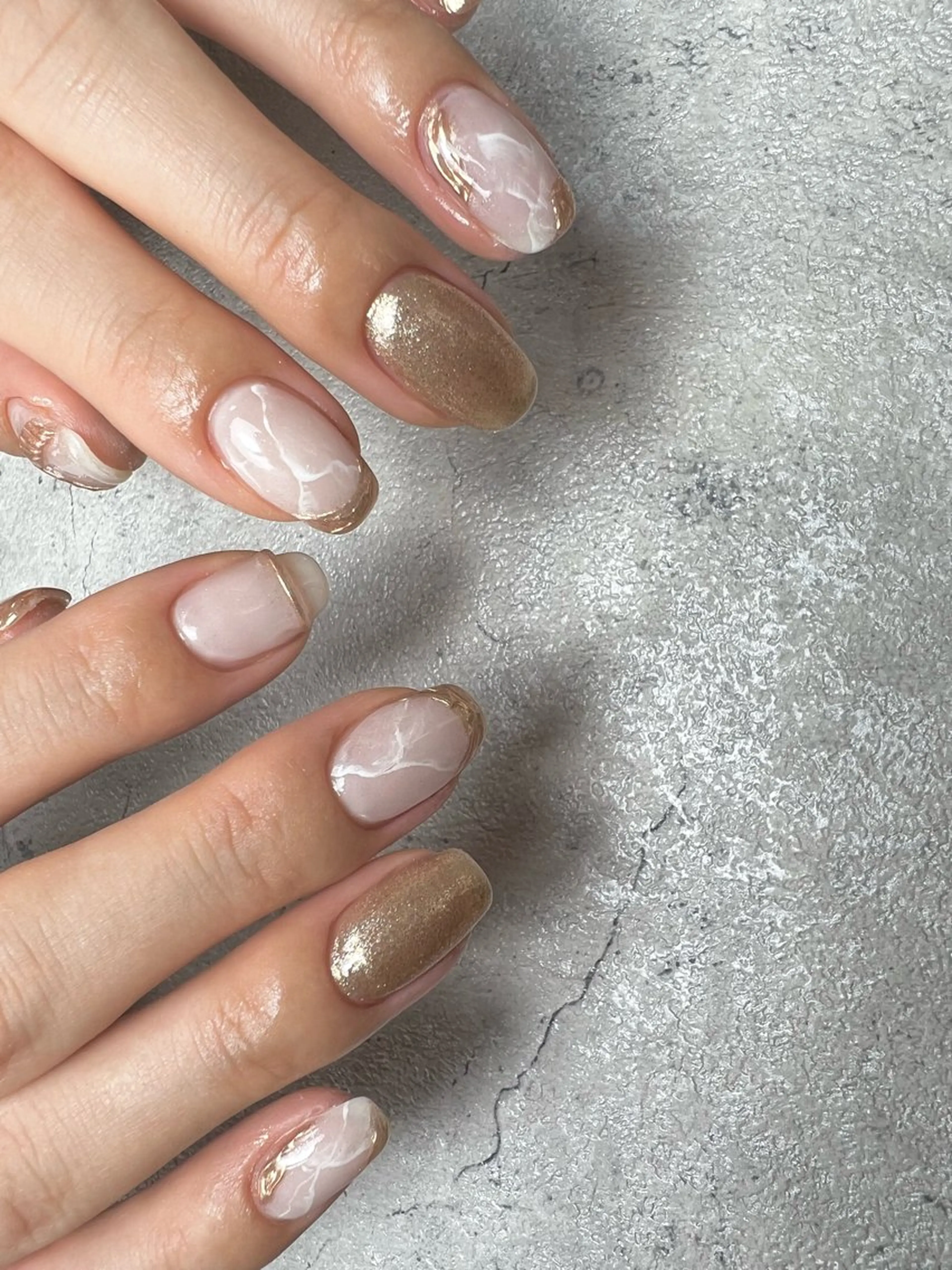 ネイル ジェルネイル 持ち込み ニュアンスネイル オフィスネイル パラジェル flowers nailのネイルデザイン