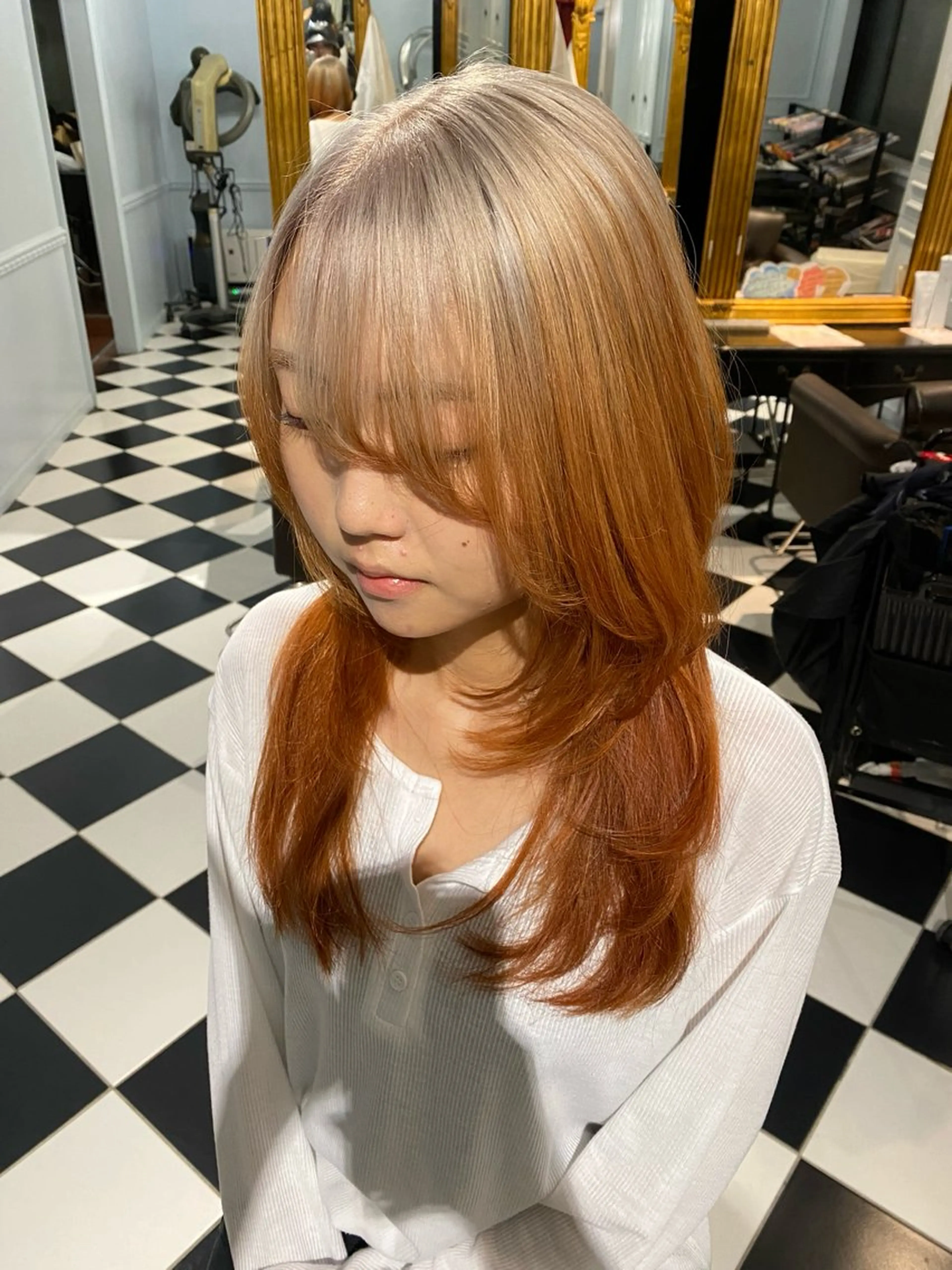ロング カラー ブリーチ ケアブリーチ 大阪ハイトーン /MYUUのヘアスタイル