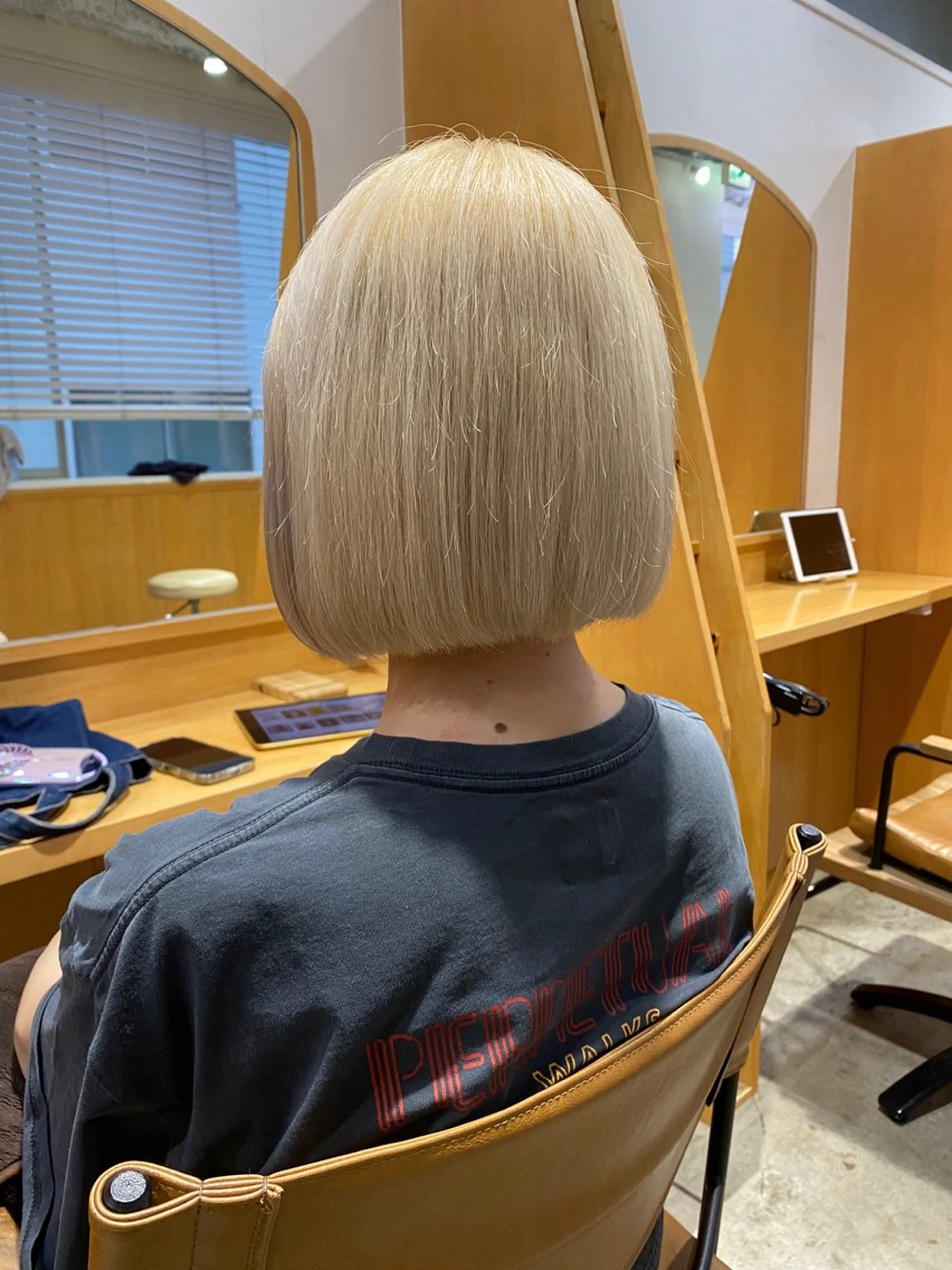 ショート 前下がりボブ ボブ ヘアカラー SALOWIN銀座PAYⅡ店所属・GINZARay2 風本朱里🐥のヘアスタイル