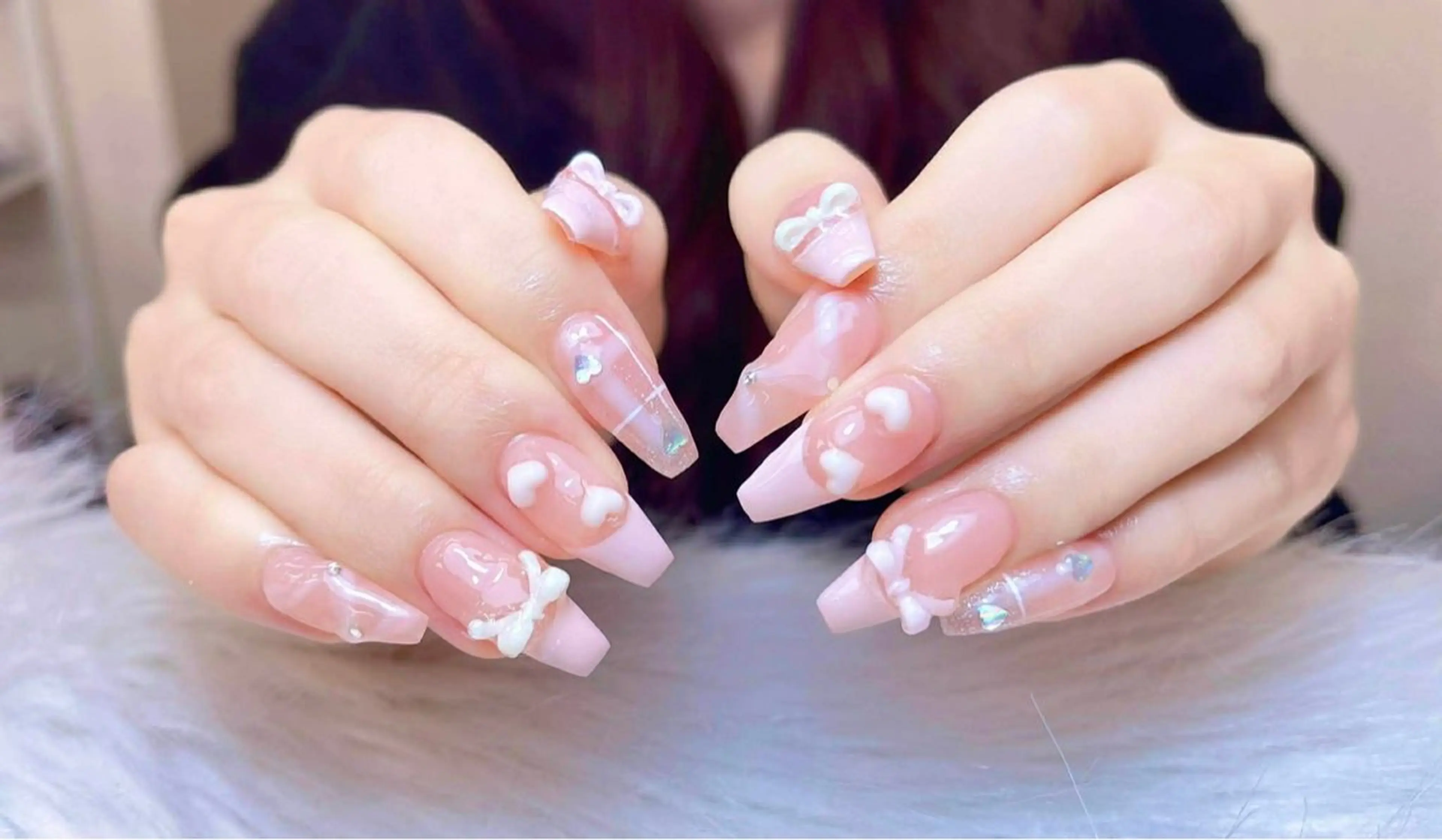 ネイル アートネイル 成人式 ジェルネイル ニュアンスネイル 夏ネイル ハンドネイル Jenn Nail Salonのネイルデザイン