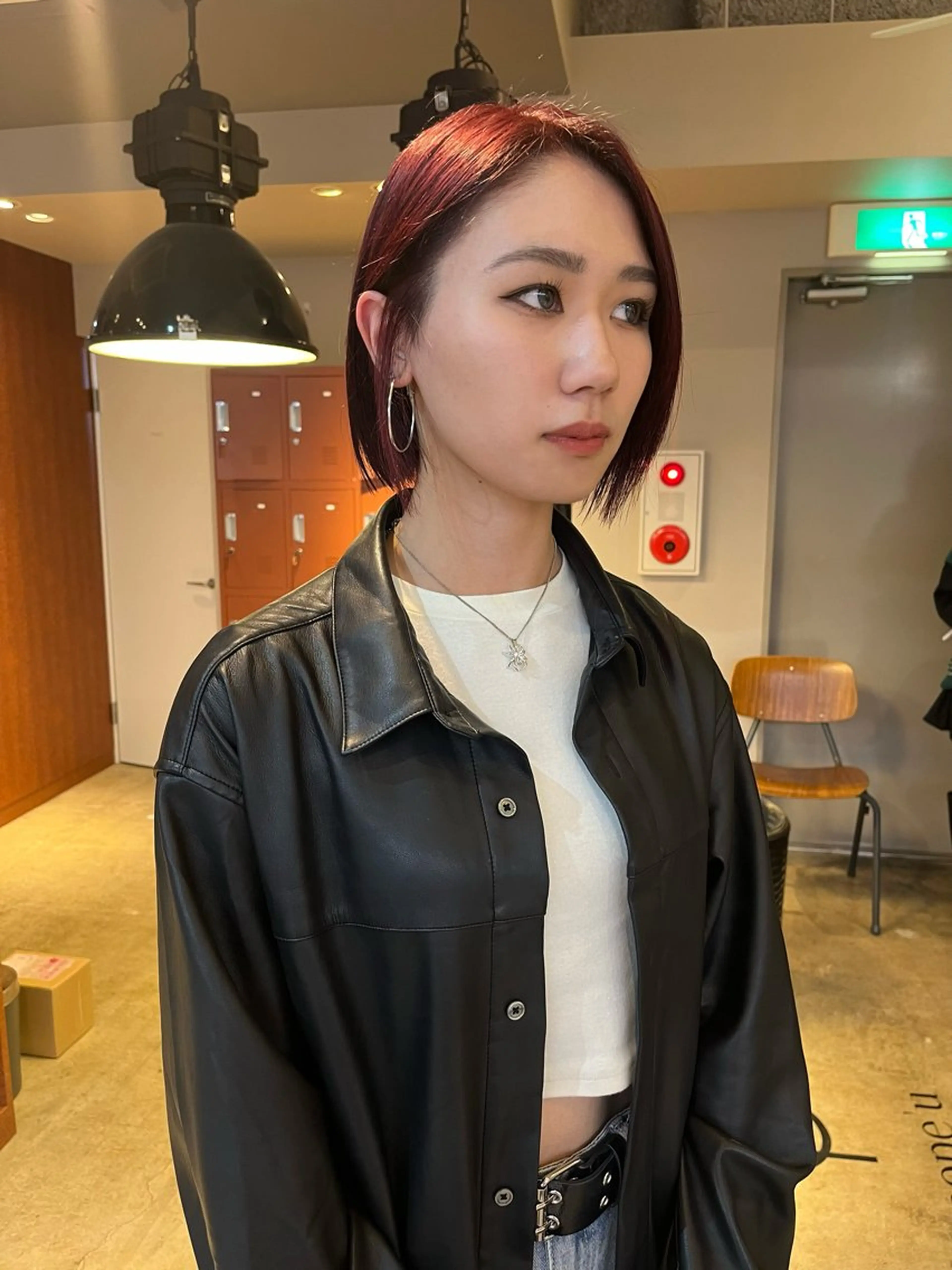 ミディアム カラー ブリーチ ボルドーカラー カット ヘアカラー トリートメント 🩷ハイトーン透明感 レイヤー🩷ユリカのヘアスタイル