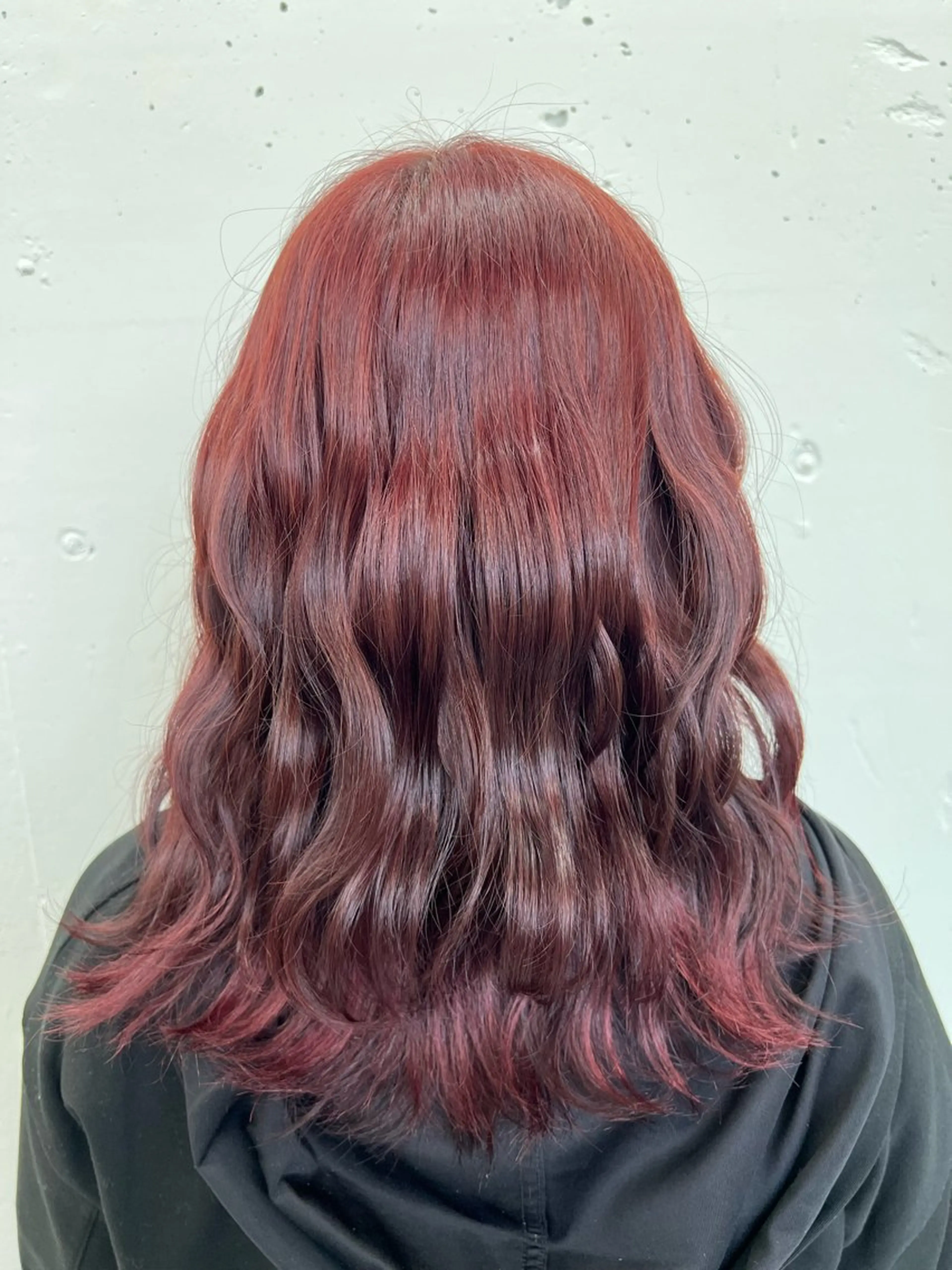 ミディアム カラー 透明感カラー ラベンダーカラー レッドカラー ヘアカラー トリートメント あすか JILLSTUDIOのヘアスタイル
