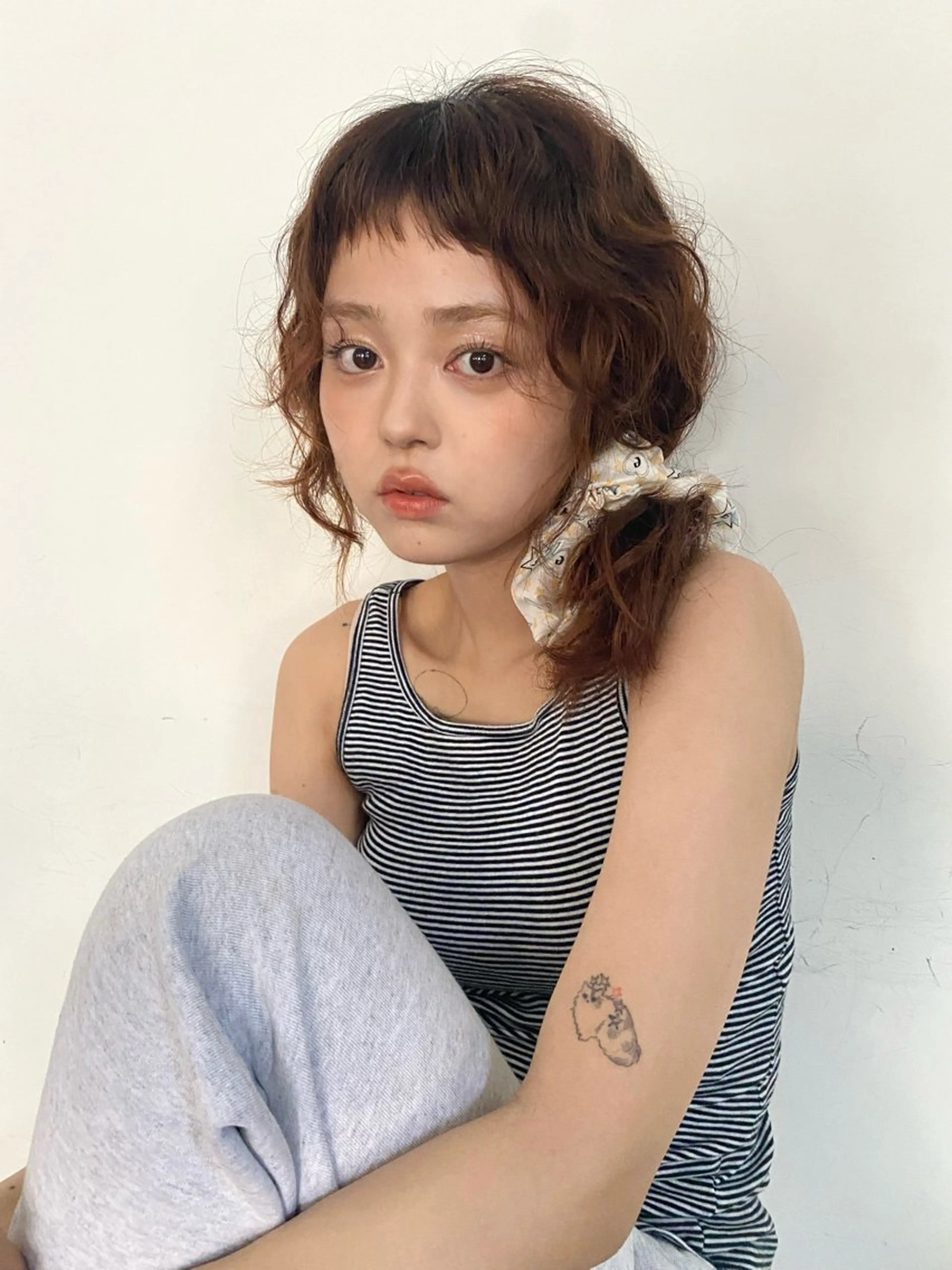 セミロング ヘアカラー トリートメント YUUK I/レイヤーのヘアスタイル
