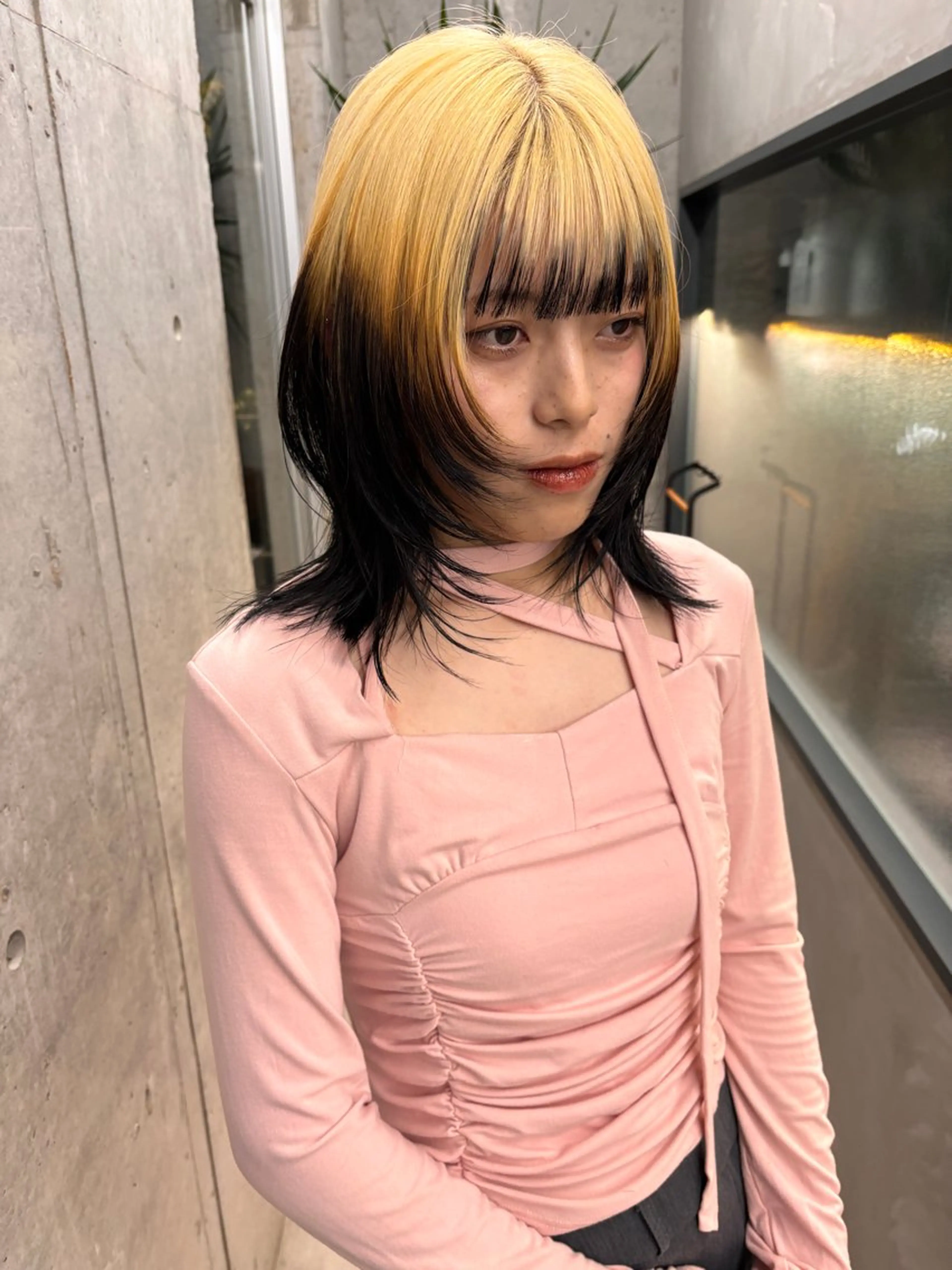 ミディアム カラー カット ヘアカラー トリートメント yuuna/ ハッシュカット🎀のヘアスタイル