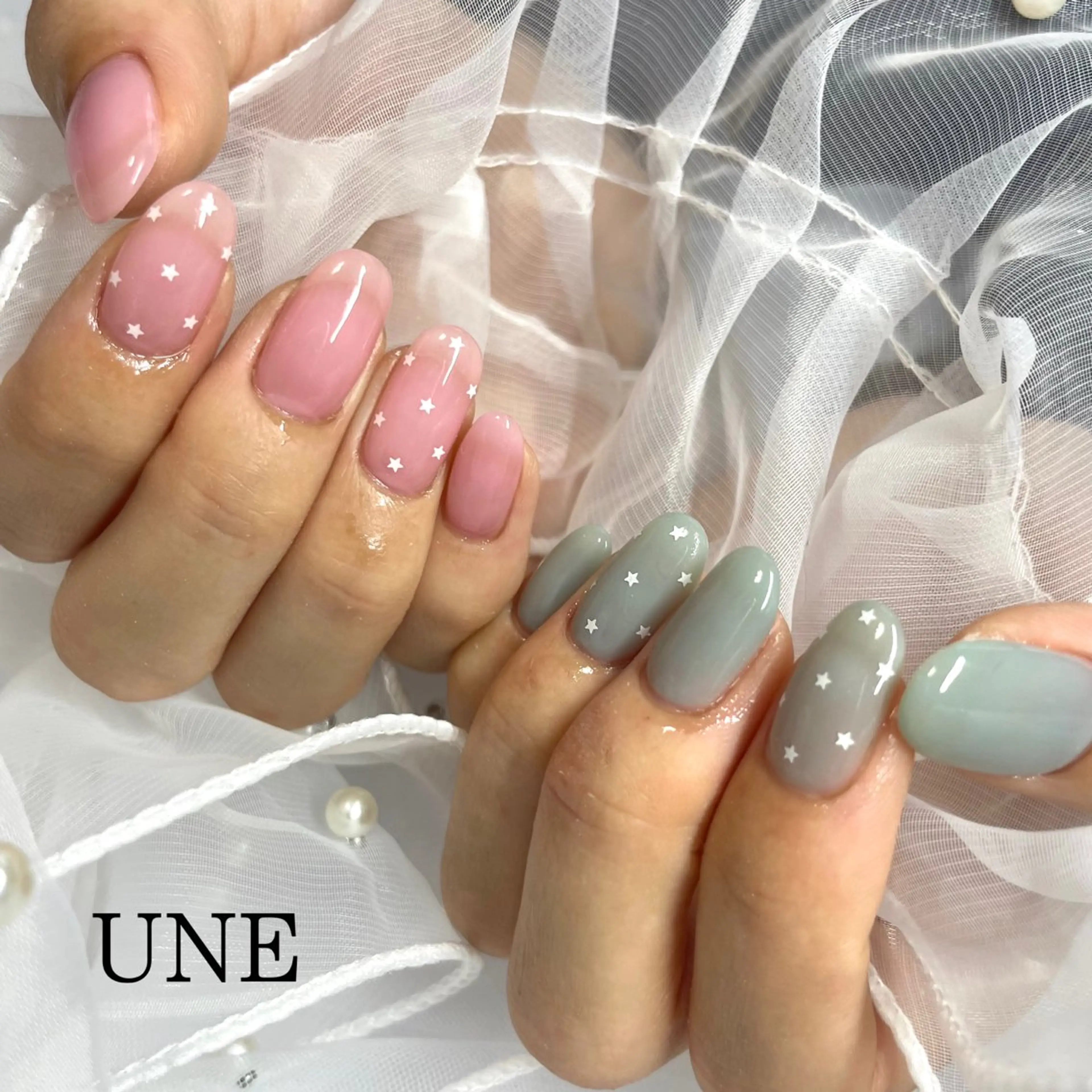 ミディアム UNE.【ユヌ】 Jr.NANAのネイルデザイン