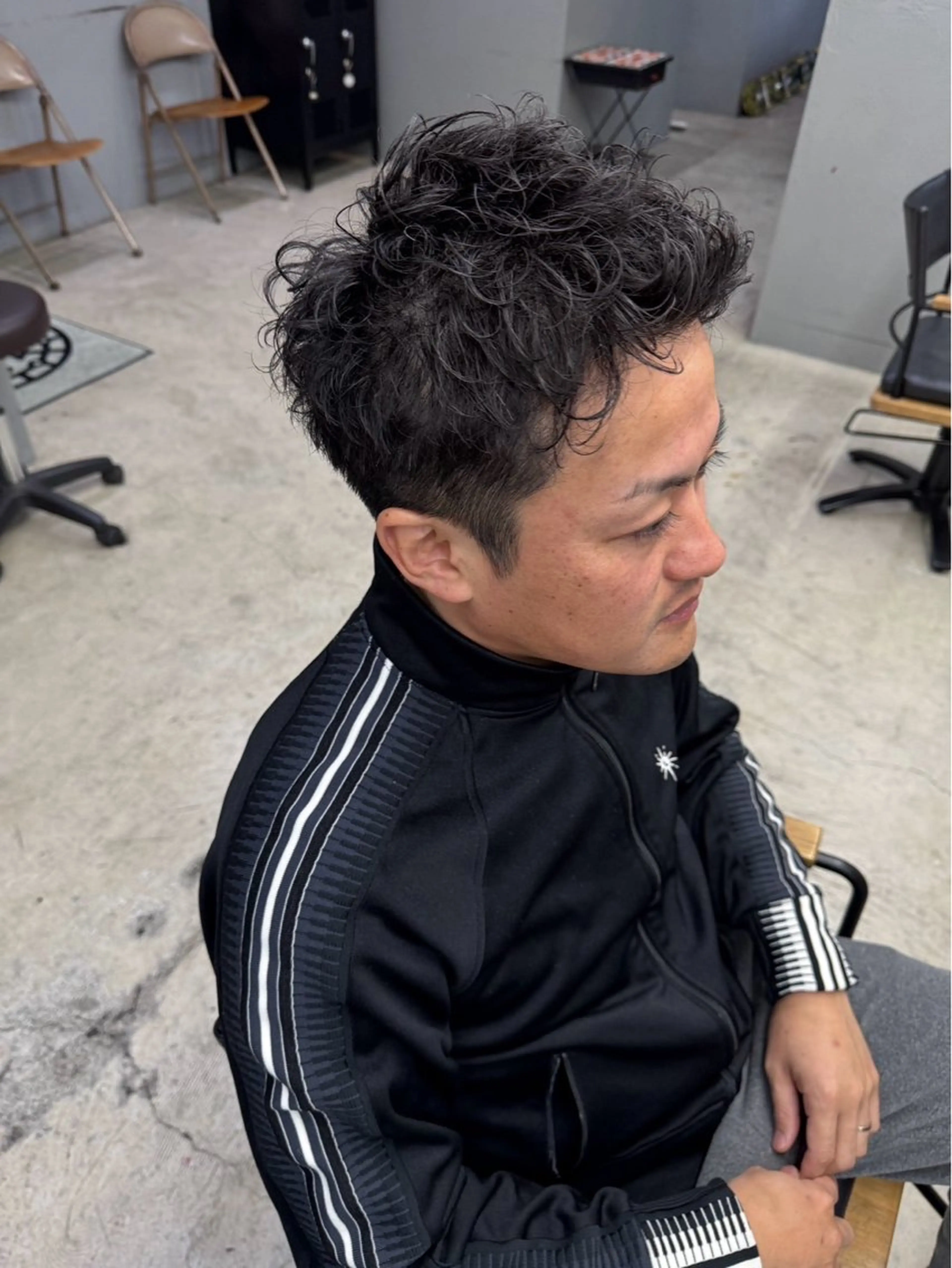 ショート パーマ メンズ カット パーマ メンズ専門サロン wokeのヘアスタイル