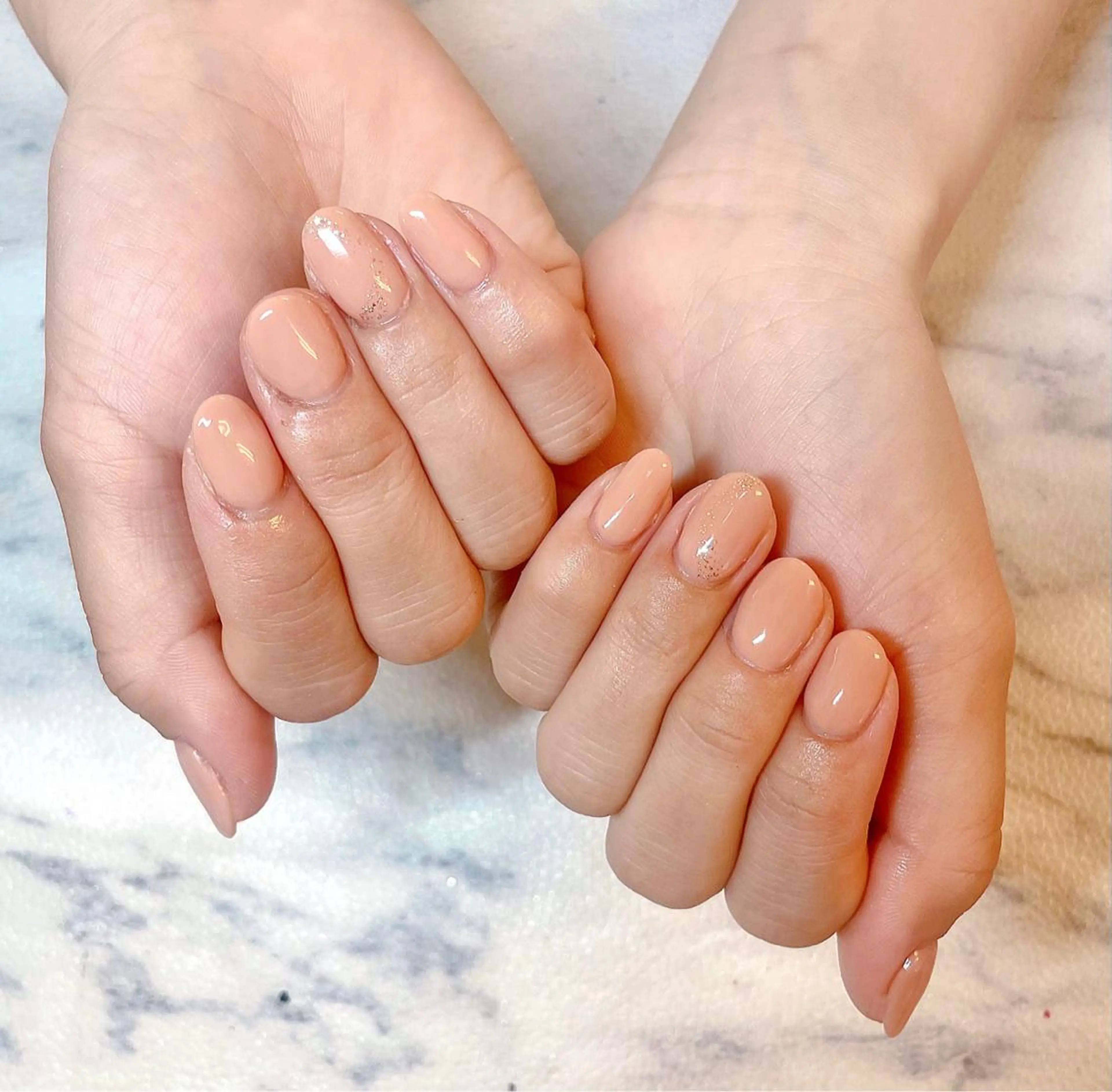 ネイル ラメ(グリッター) ハンドネイル 松森 千夏のネイルデザイン