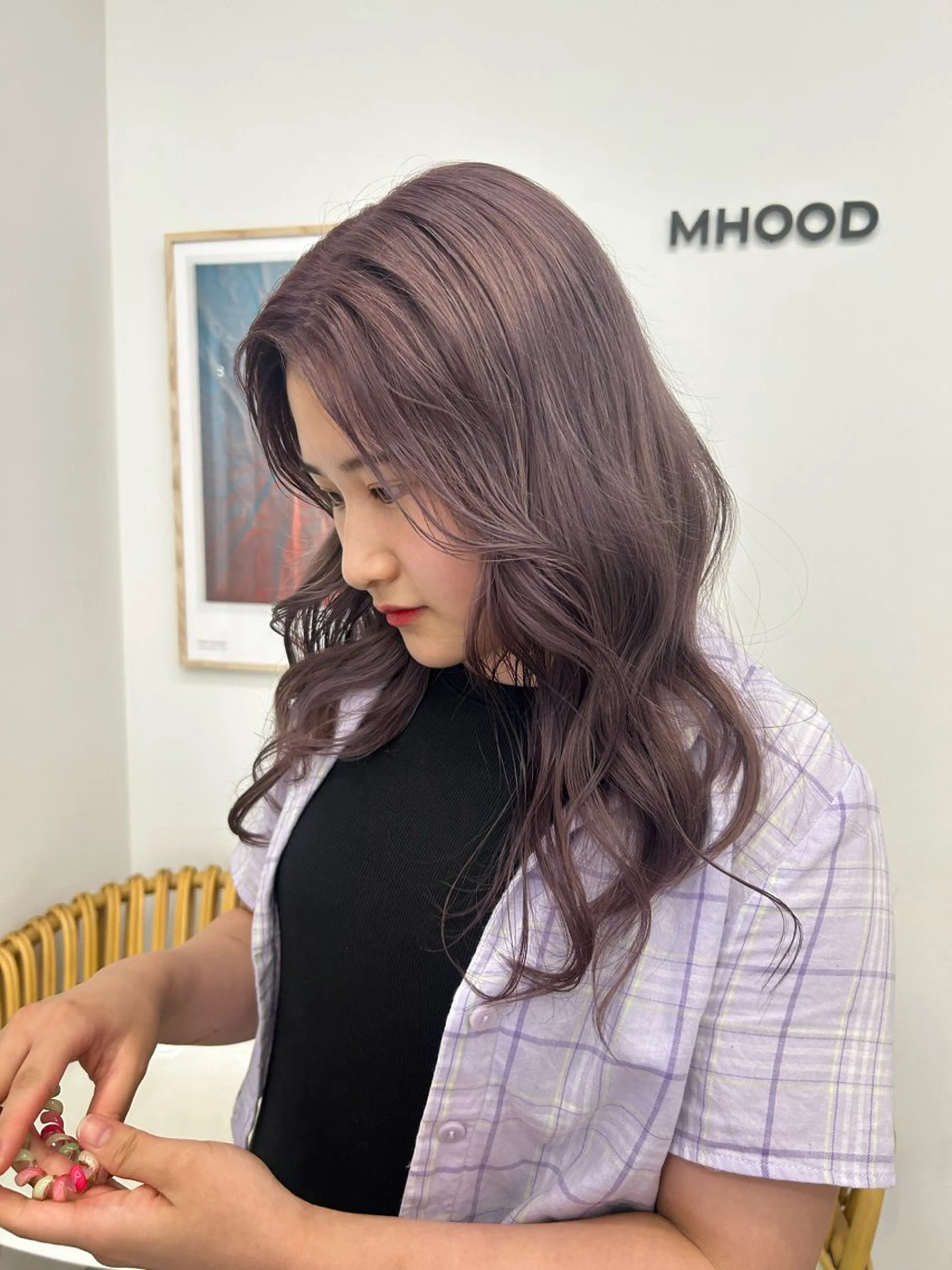 セミロング ヘアカラー 👒透明感カラー yui👒のヘアスタイル
