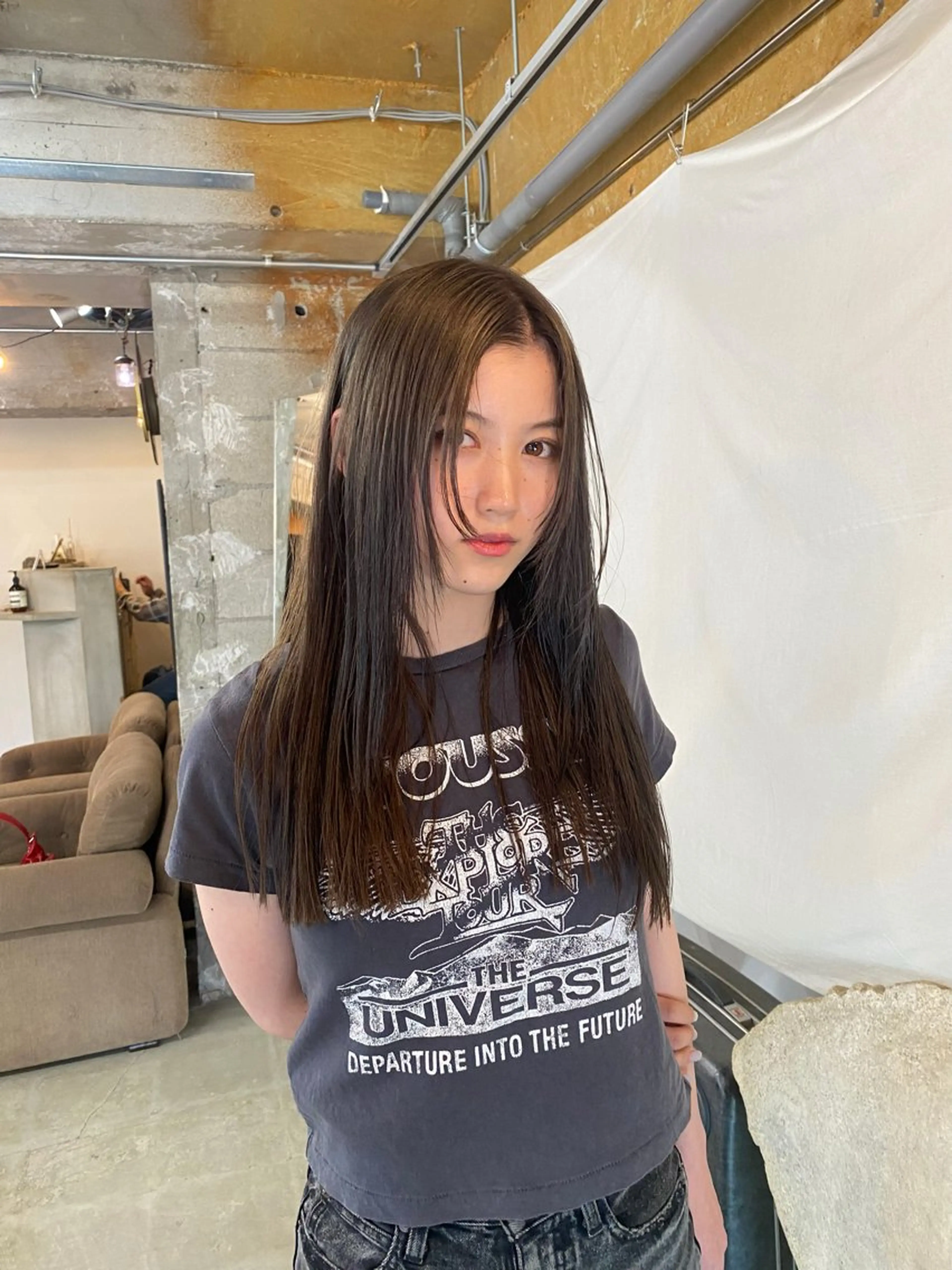 ロング カラー カット ヘアカラー KEI gattacaのヘアスタイル