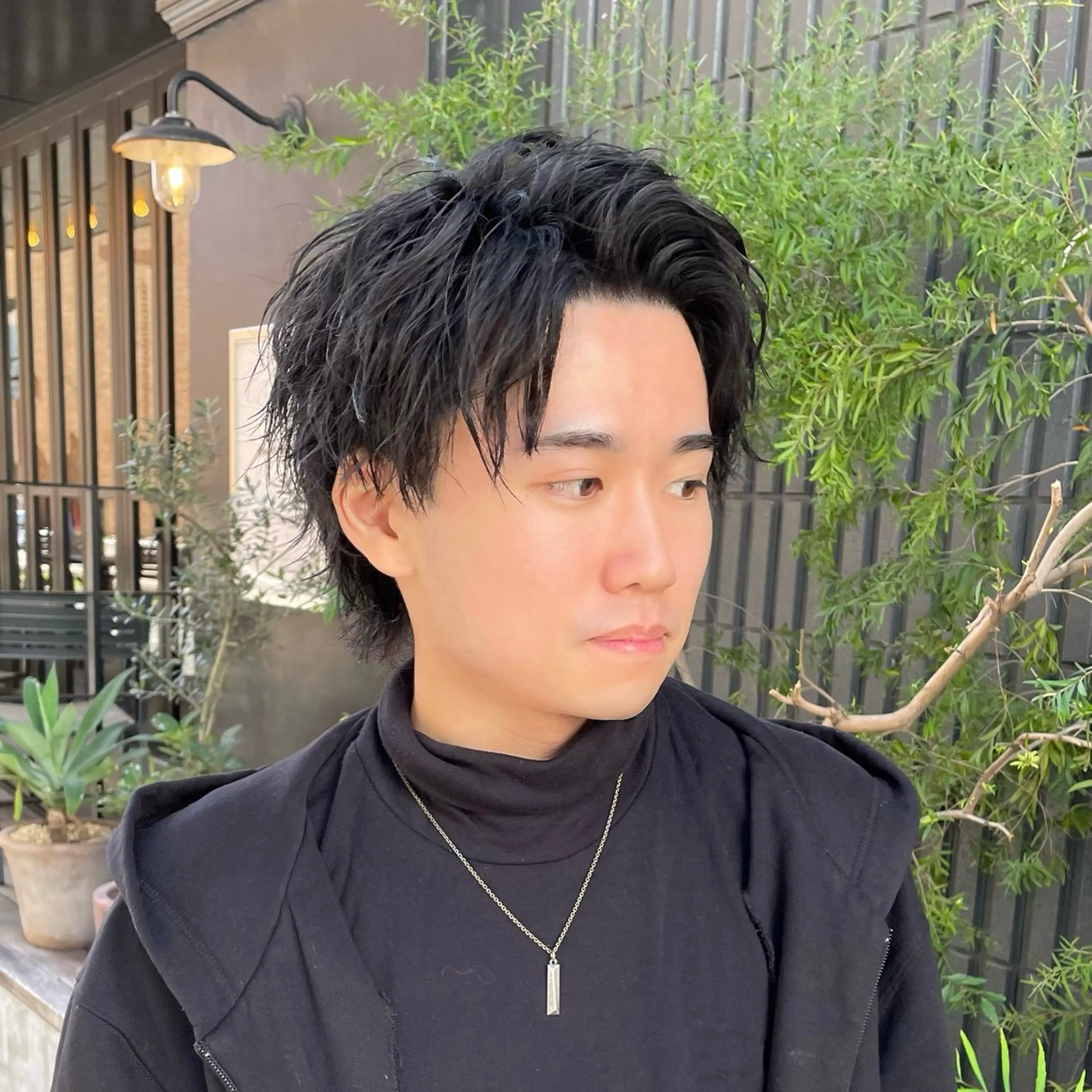 メンズ センターパート マッシュ メンズパーマ カット トリートメント 【髪質改善サロン】 🌟だいち🌟のヘアスタイル
