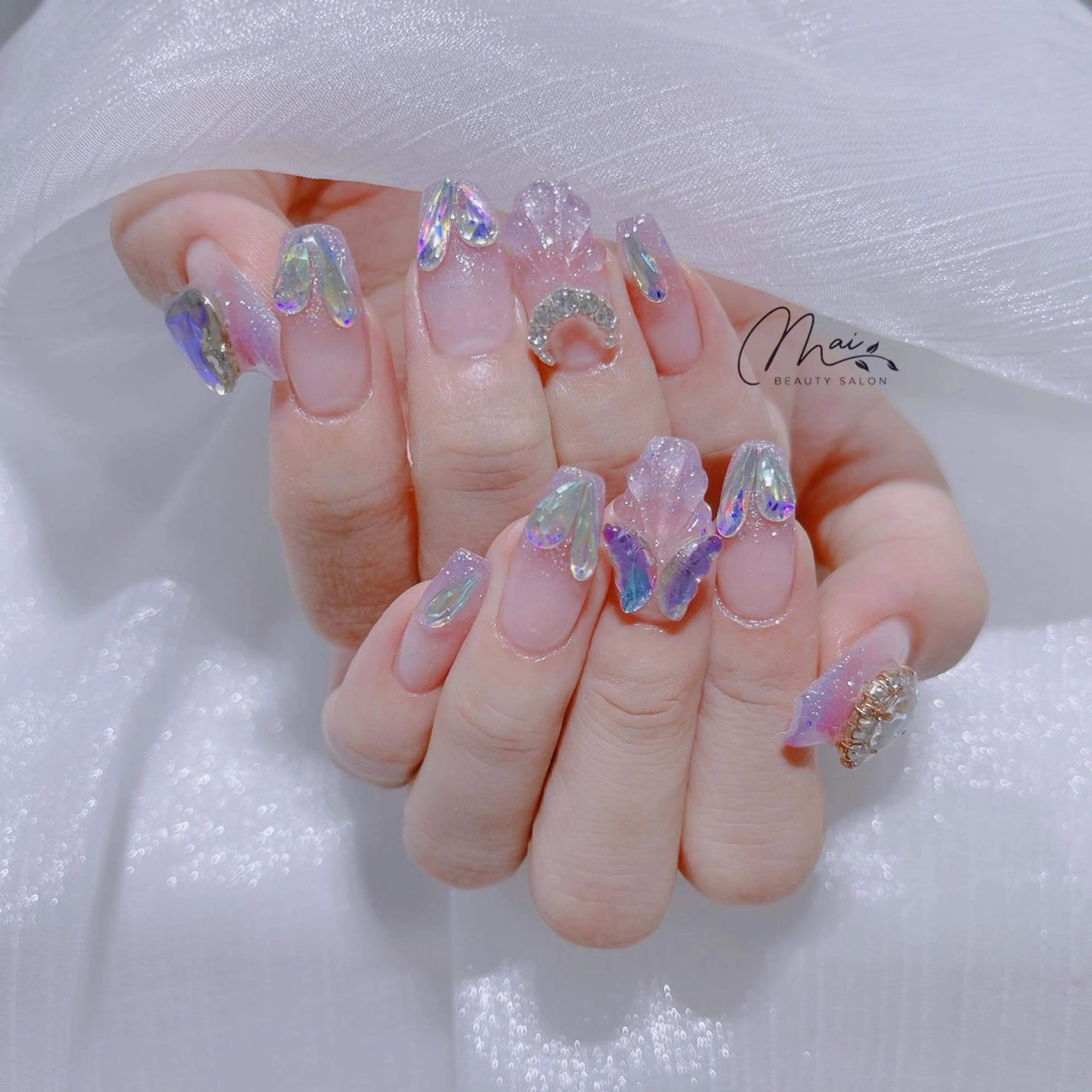 ネイル チークネイル ジェルネイル ハート 韓国ネイル マグネットネイル ハンドネイル Mai Beauty To  Toのネイルデザイン