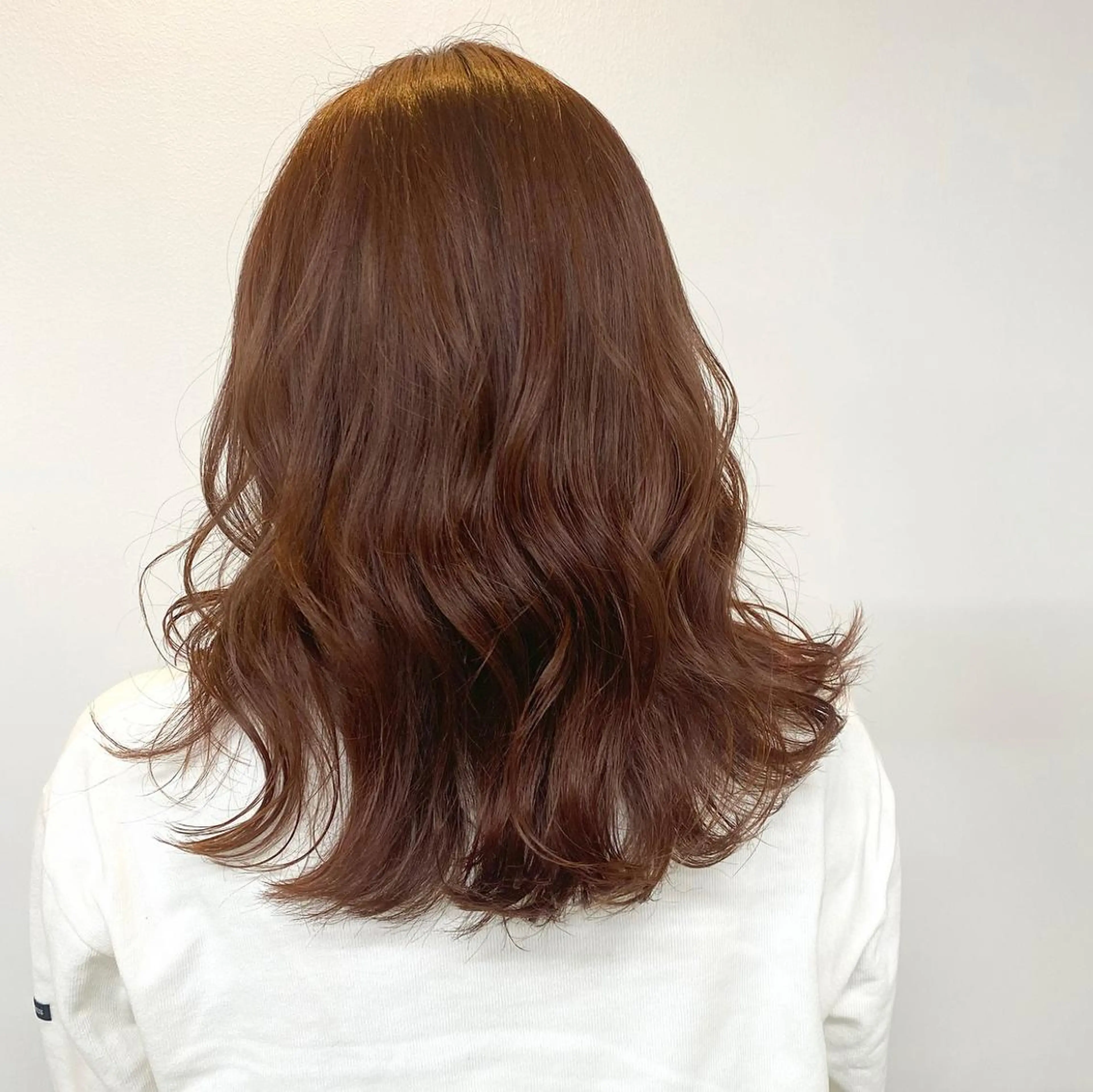 セミロング カラー ブラウンカラー HARUKA🍒 tocca天王寺のヘアスタイル