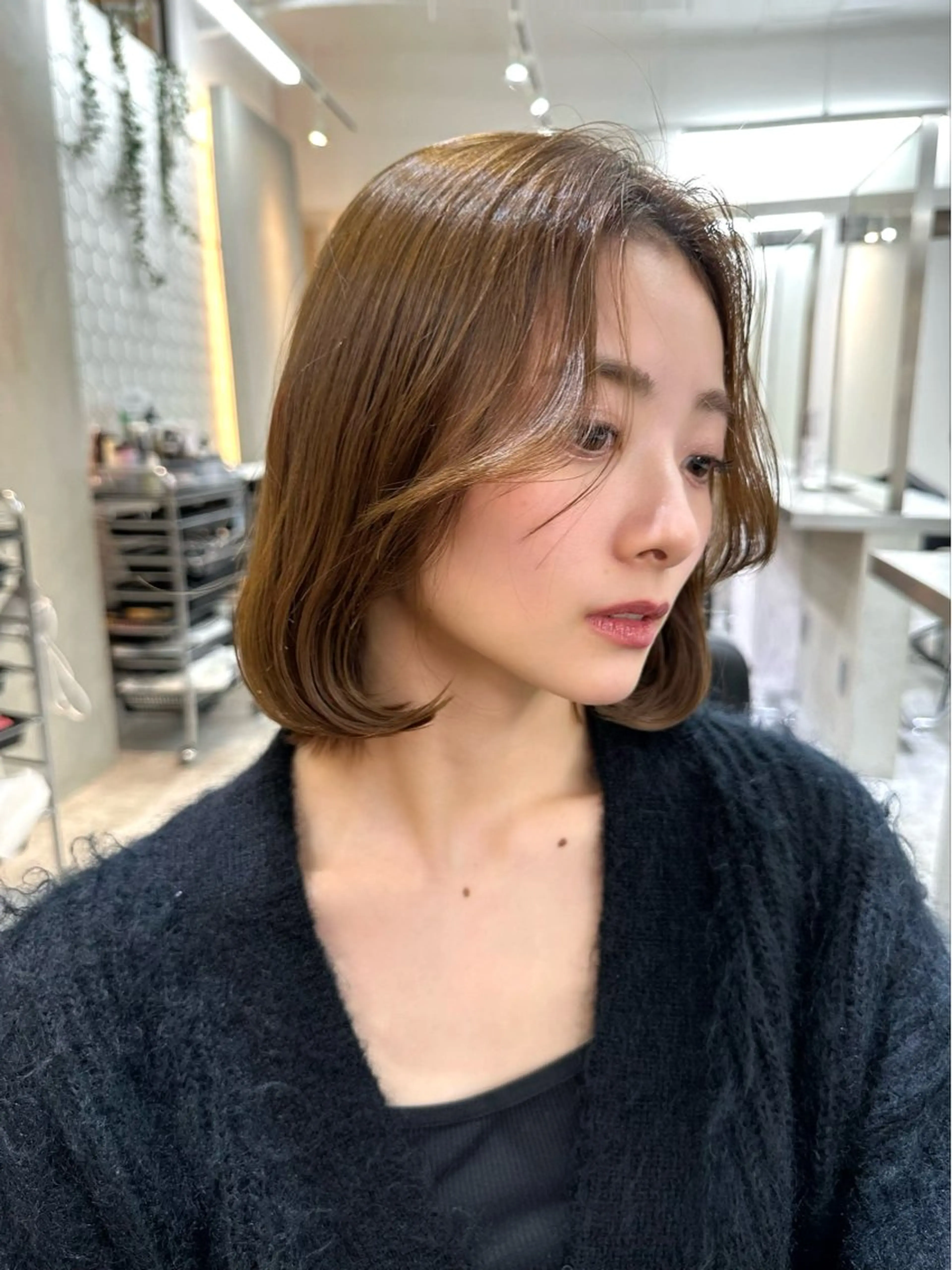 ショート カラー カット ヘアカラー トリートメント レイヤー 顔周り グレージュ/添田晃基のヘアスタイル