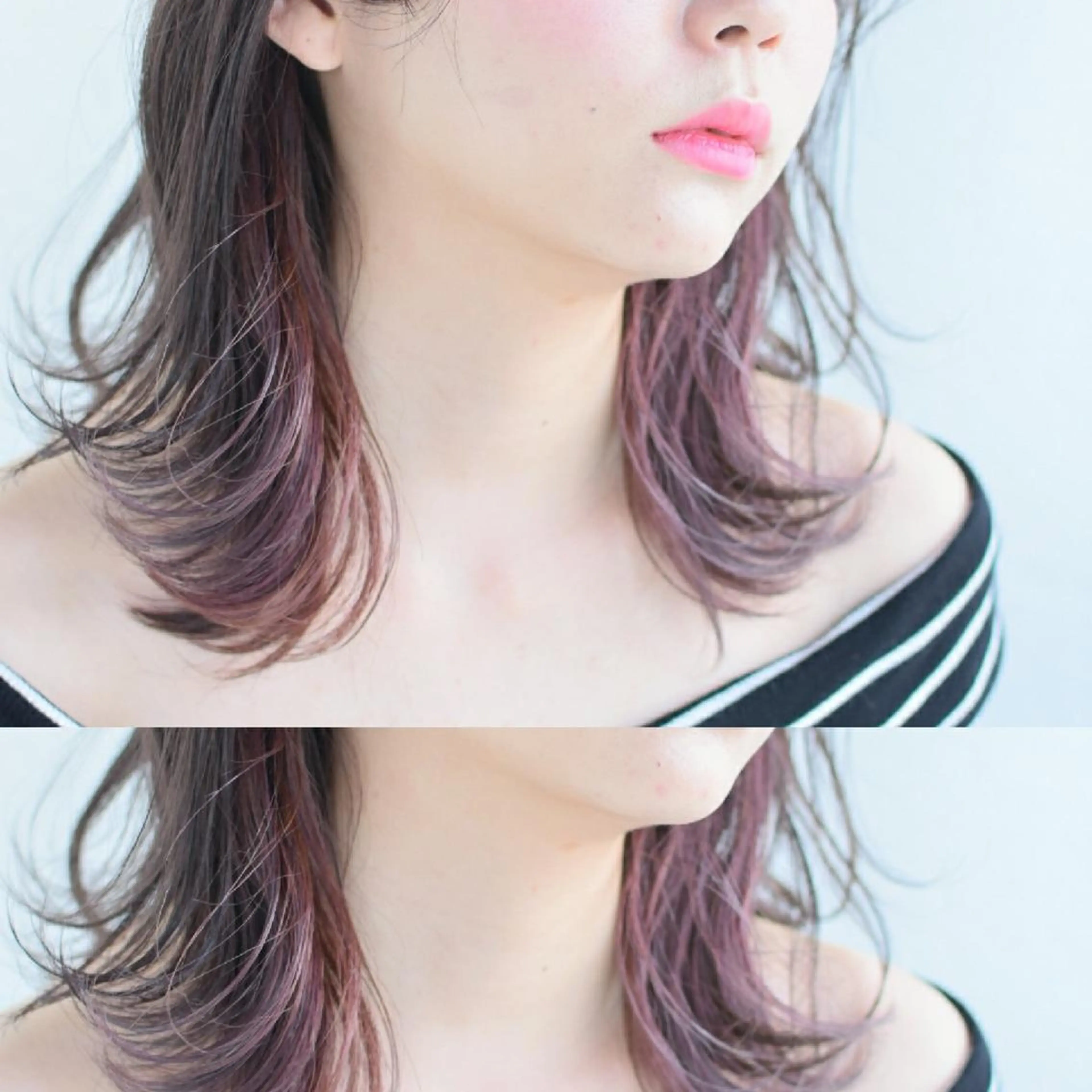 ミディアム カラー インナーカラー 竹内啓太 ボブのヘアスタイル