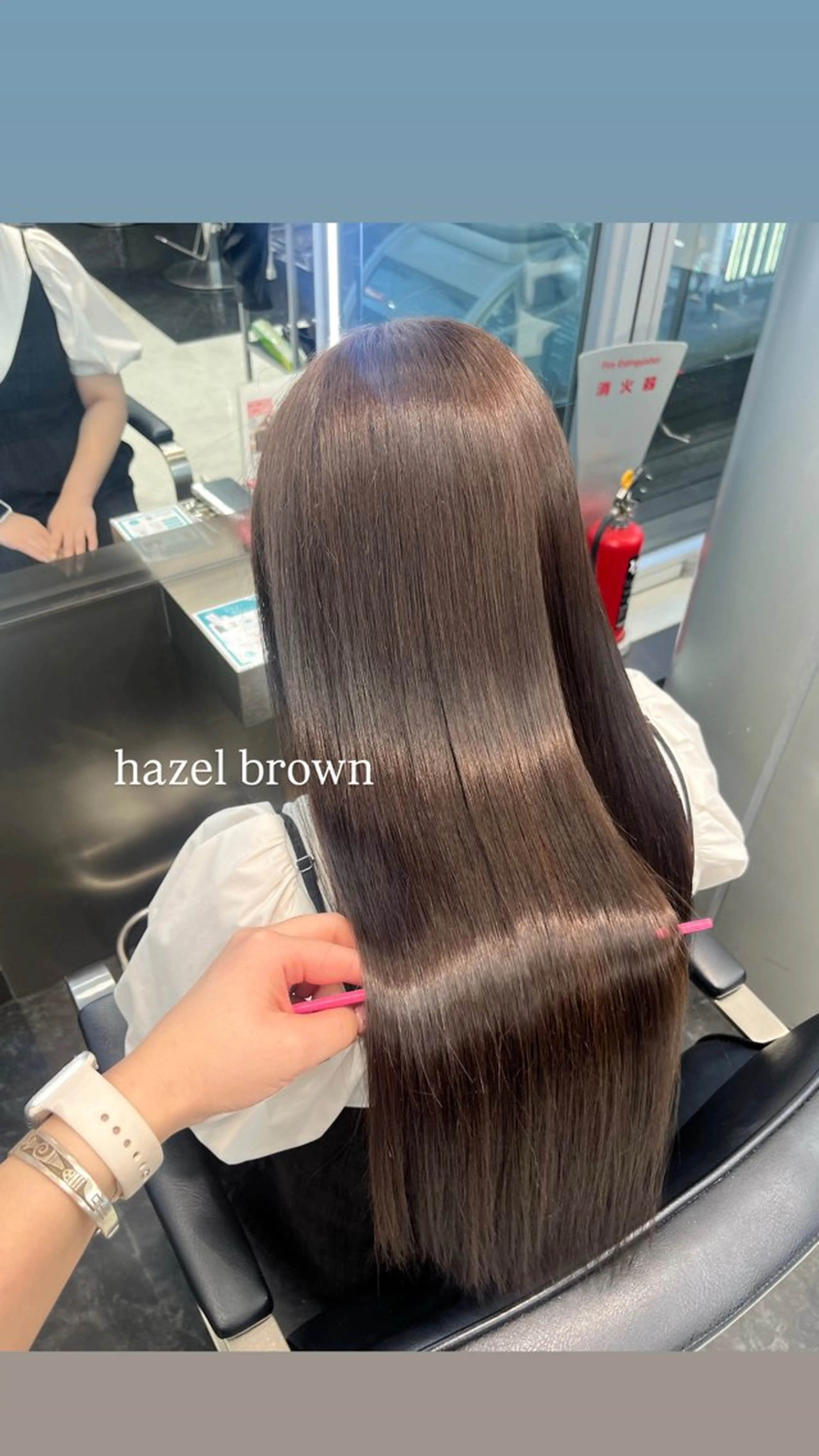 ロング カラー ヘアアレンジ カット ヘアカラー トリートメント ヘアセット ハイトーン/透明感 髪質改善/rinaのヘアスタイル