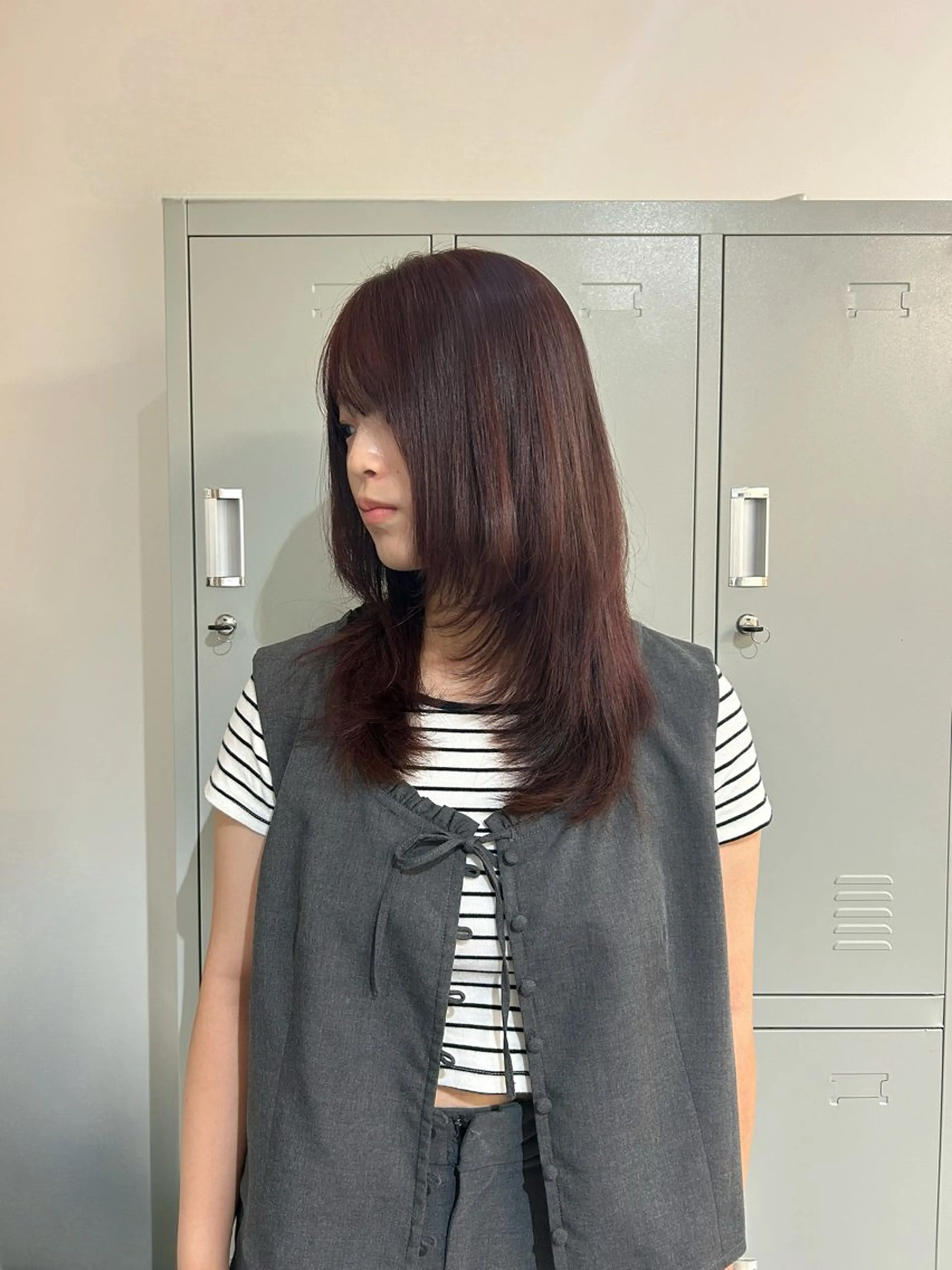 セミロング ボブ 髪質改善 似合わせカット トリートメント ヘアカラー 柔らかカラー🩰🫧 ケアブリーチ🫧のヘアスタイル