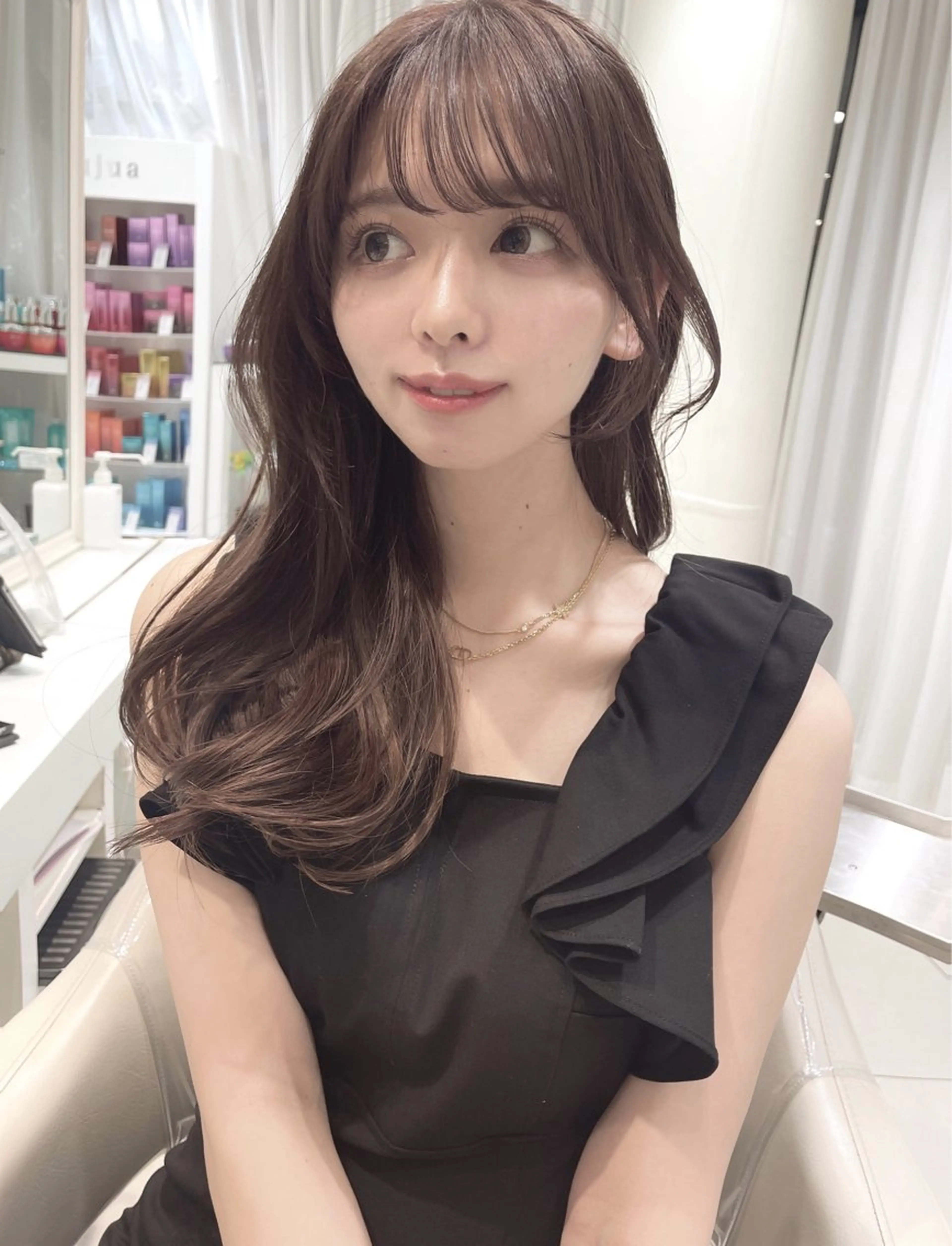 ロング カット ヘアカラー トリートメント 💗ブリーチなし 透け感💗徳井はやとのヘアスタイル