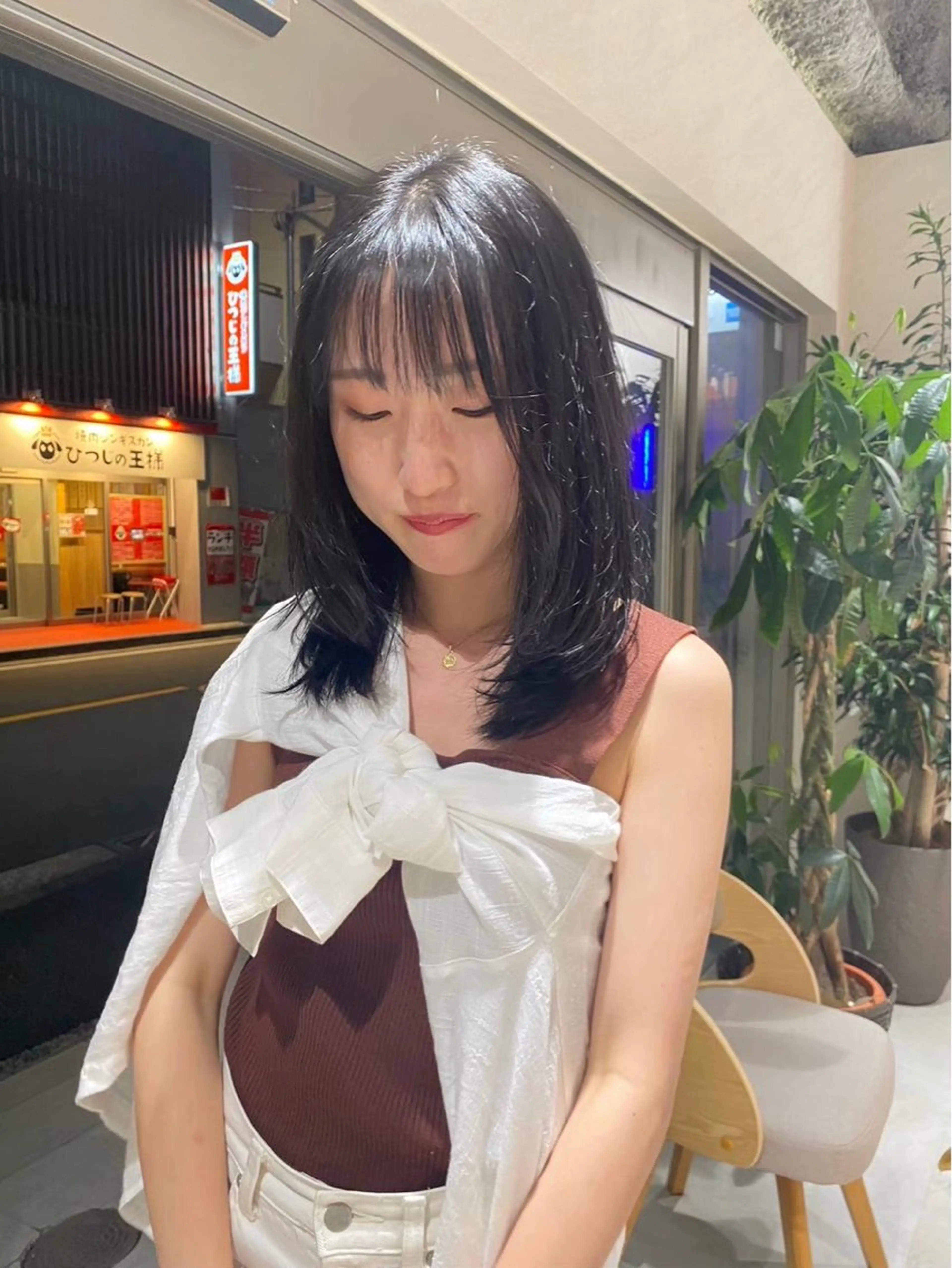 ミディアム レイヤーカット カット ヘアカラー 💎艶・透明感カラー /似合わせカット💎のヘアスタイル