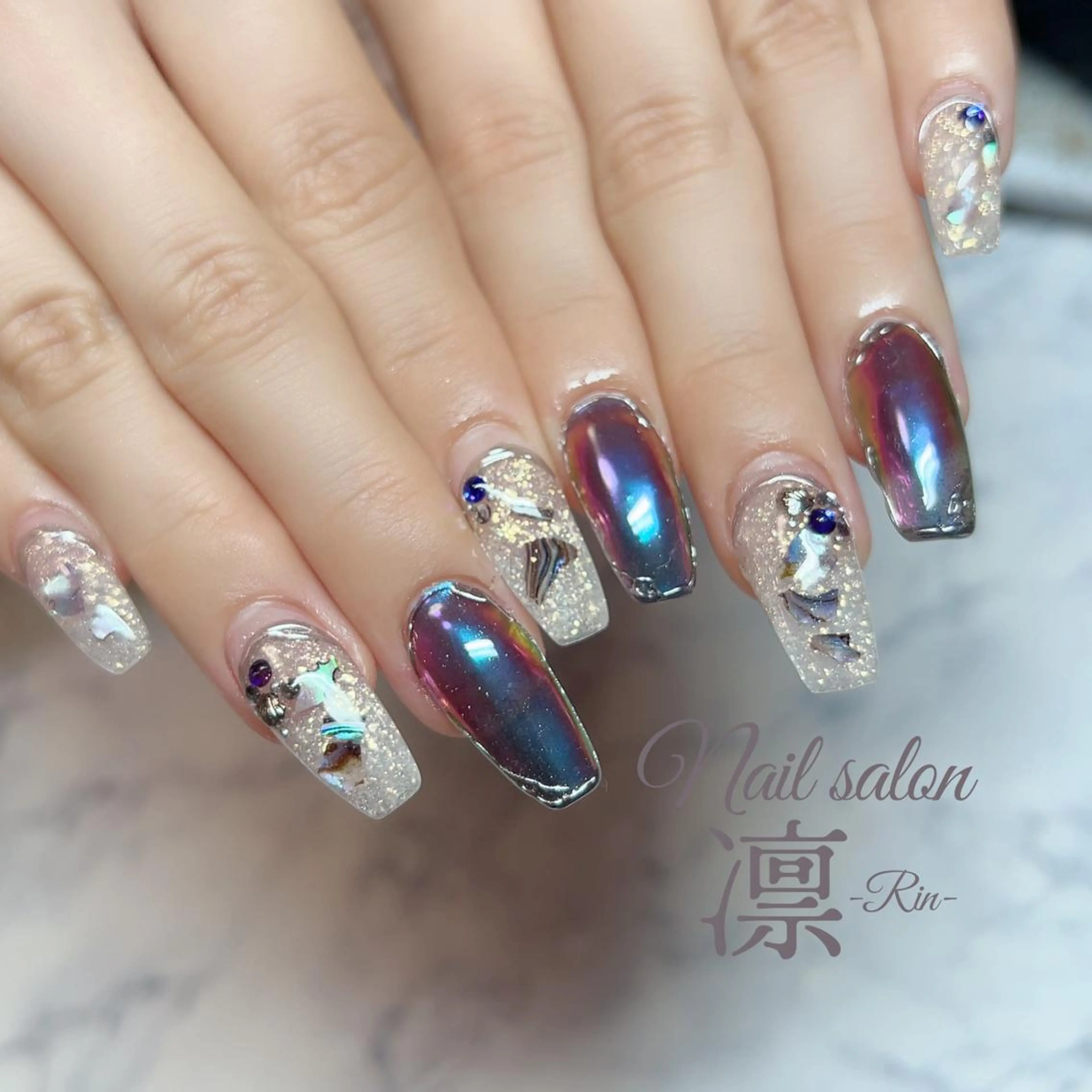 ネイル スカルプネイル private salon凛のネイルデザイン