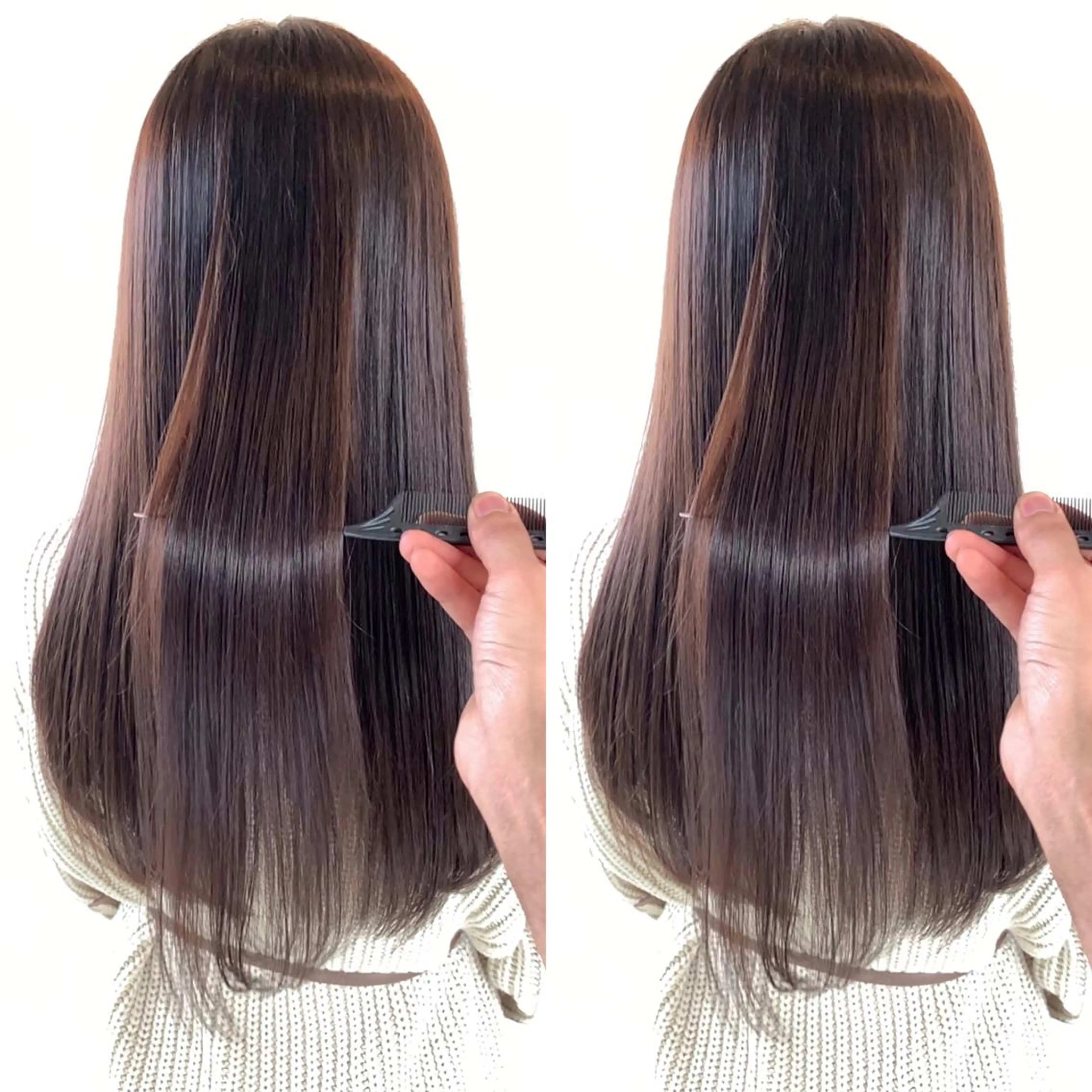 ロング 髪質改善 貸切サロンのヘアスタイル