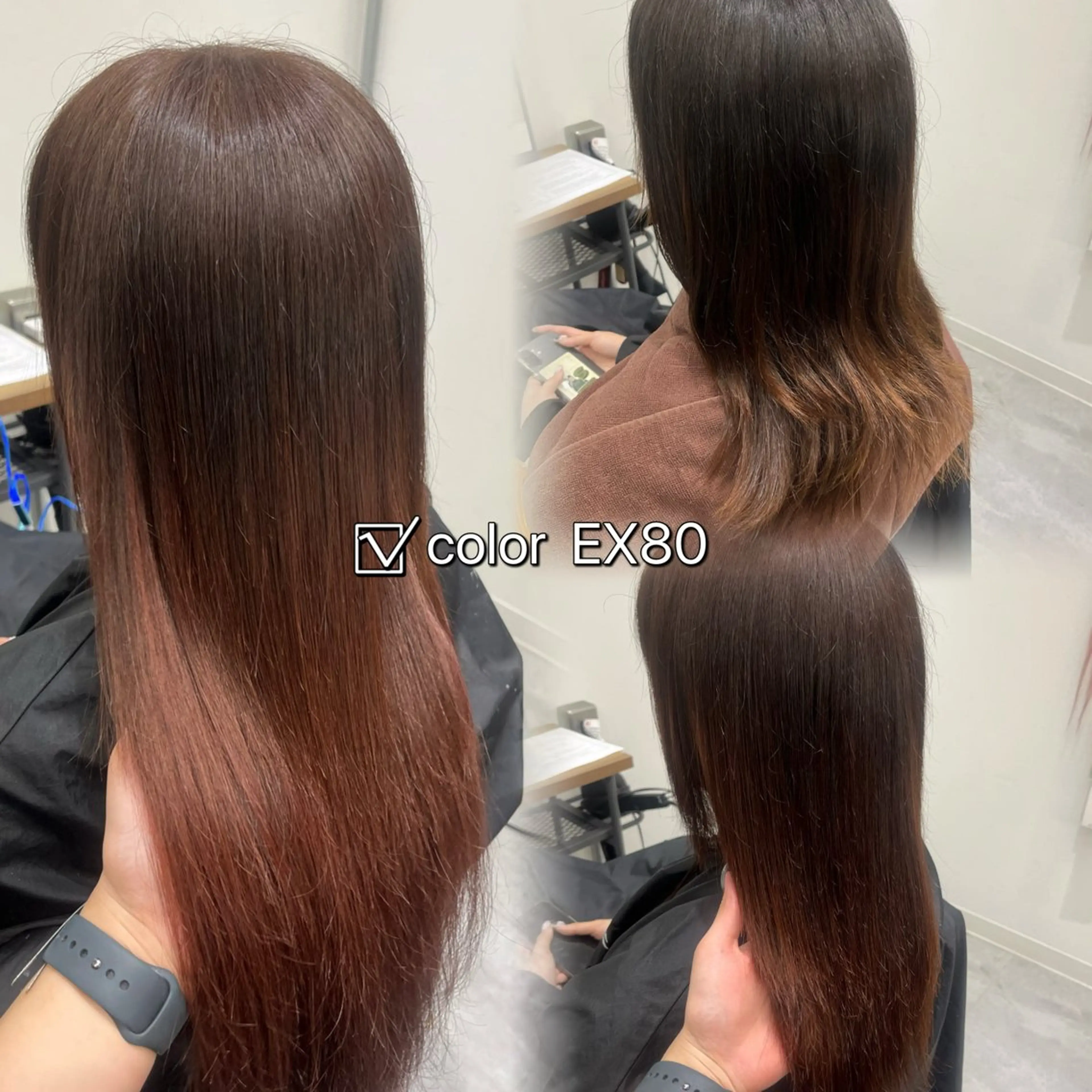 【馴染ませ重視💛】透明感カラー＋最高級人毛_レミーエクステ80枚🩶🤍※何色でも使用可能の写真