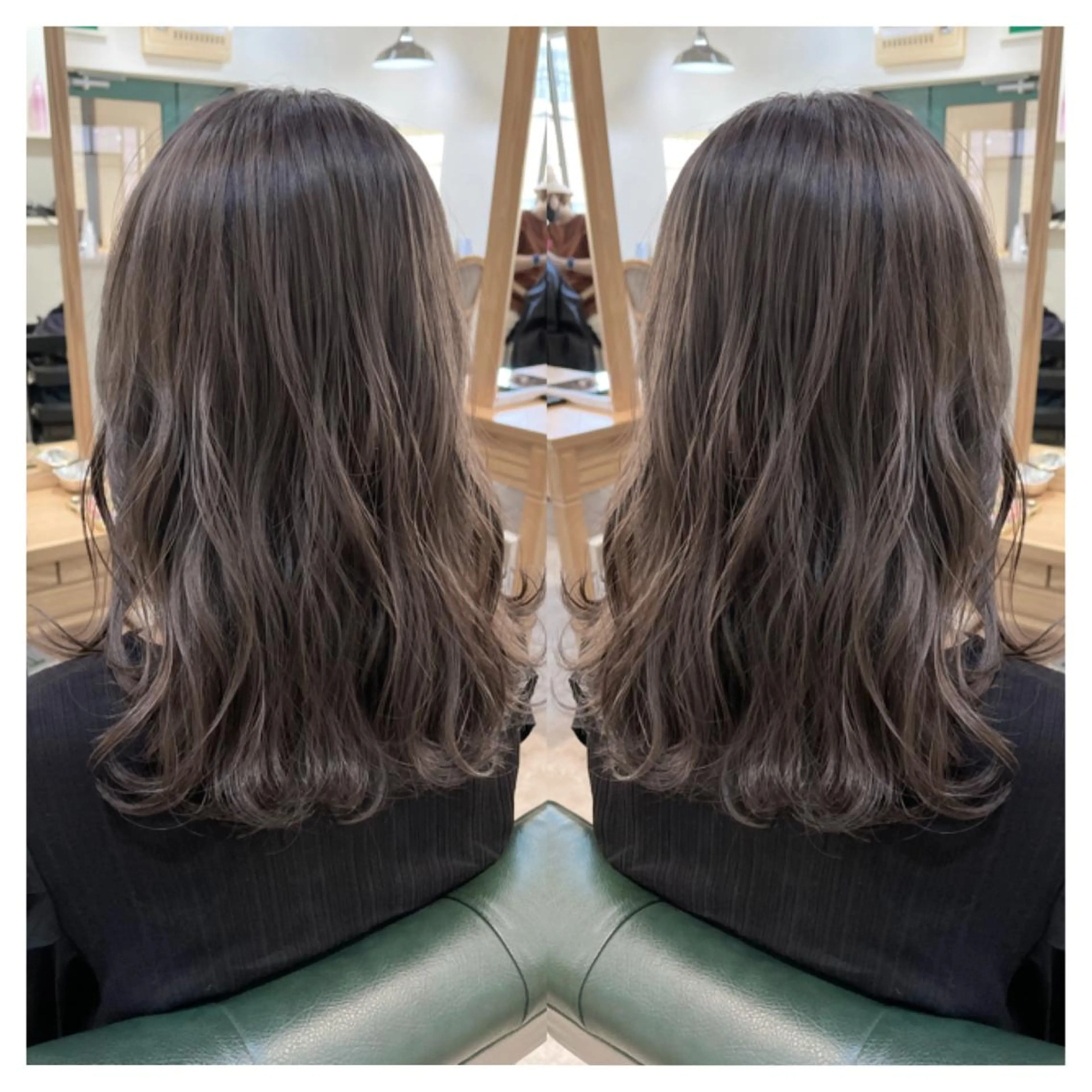 セミロング カラー カット ヘアカラー トリートメント 村山 茉衣のヘアスタイル