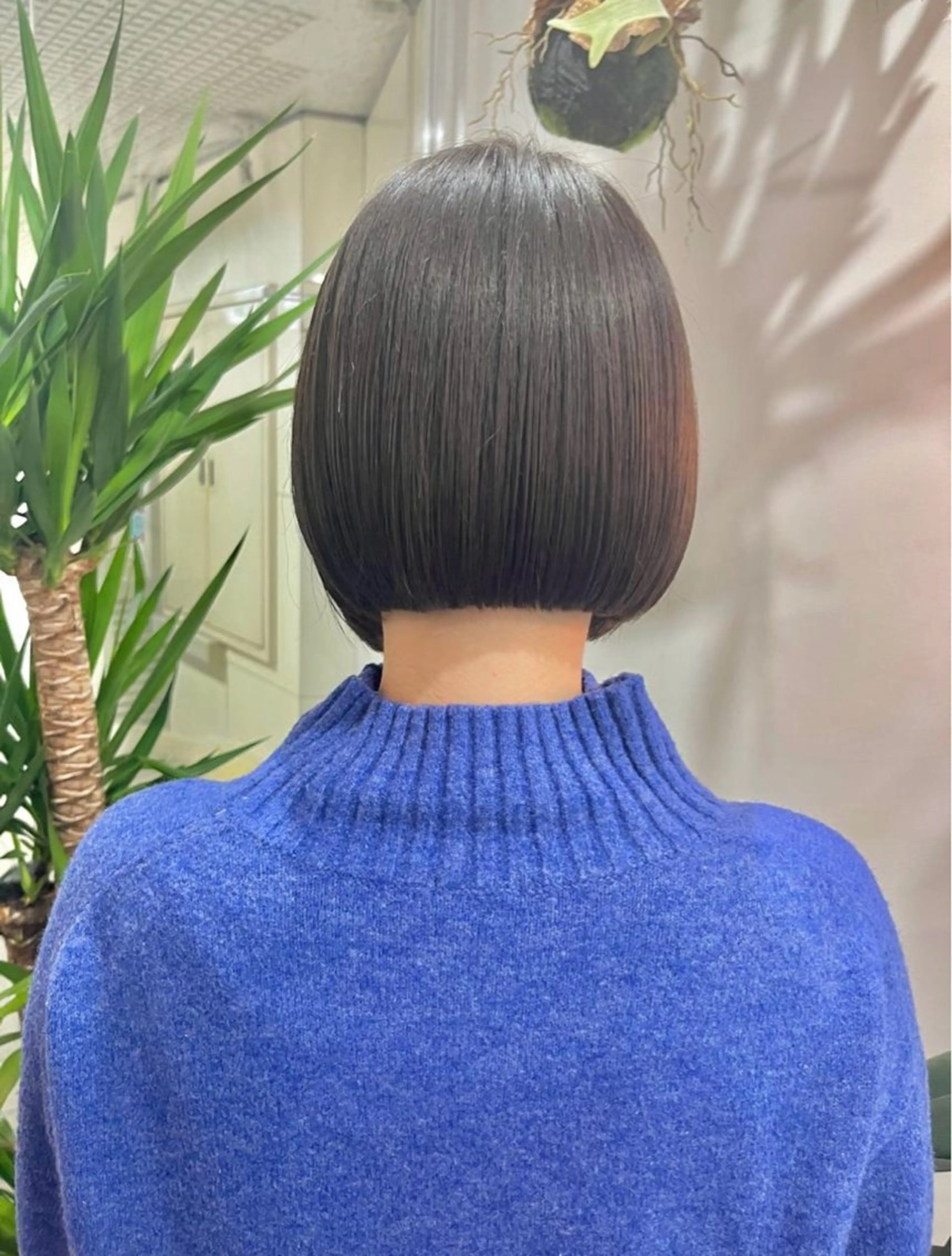 ショート ボブ カット ヘアカラー トリートメント hoNua. 栄/透明感カラーのヘアスタイル