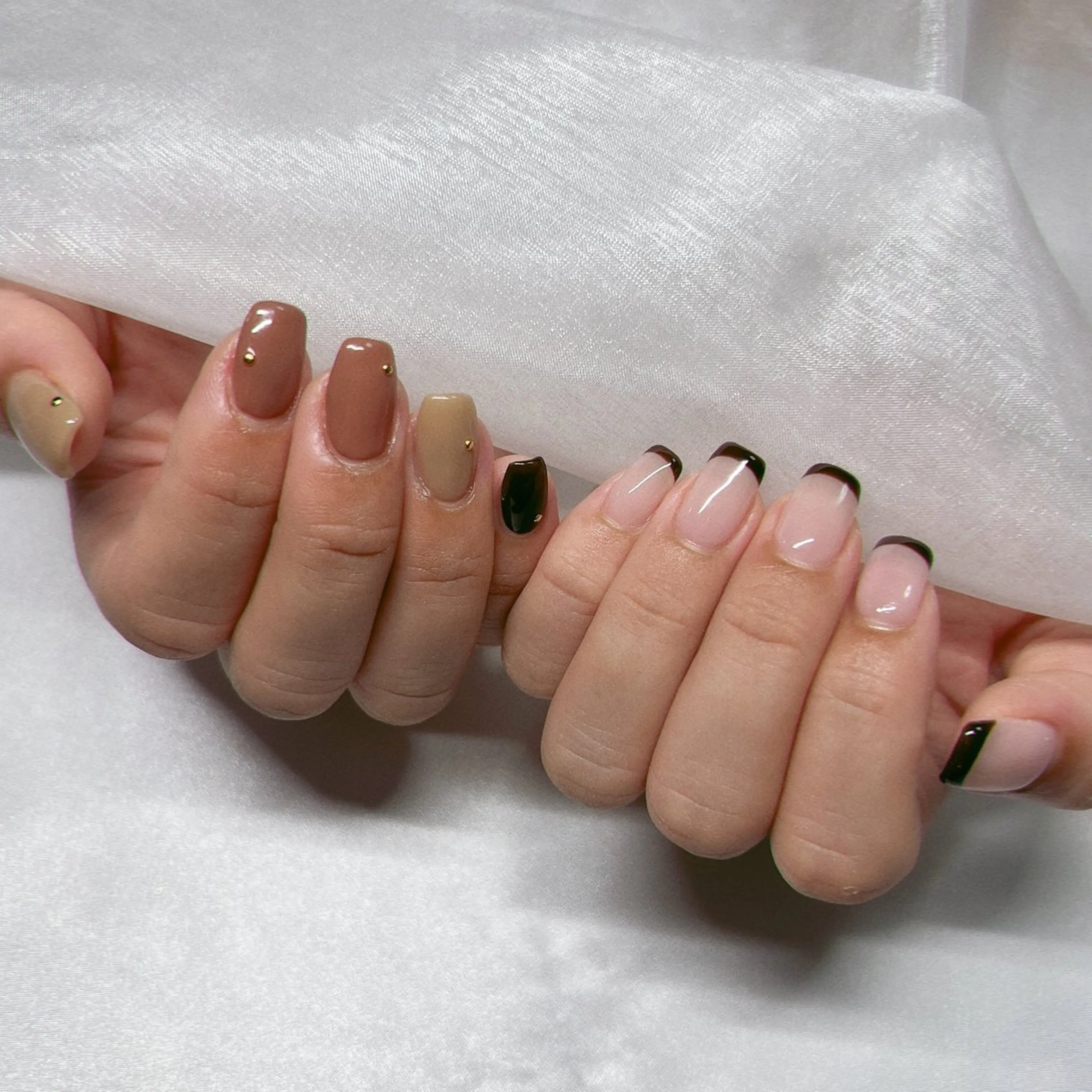 ネイル ジェルネイル 韓国ネイル ラメ(グリッター) マグネットネイル ミラーネイル ハンドネイル -nail salon-Reward所属・nail salon Rewardのネイルデザイン