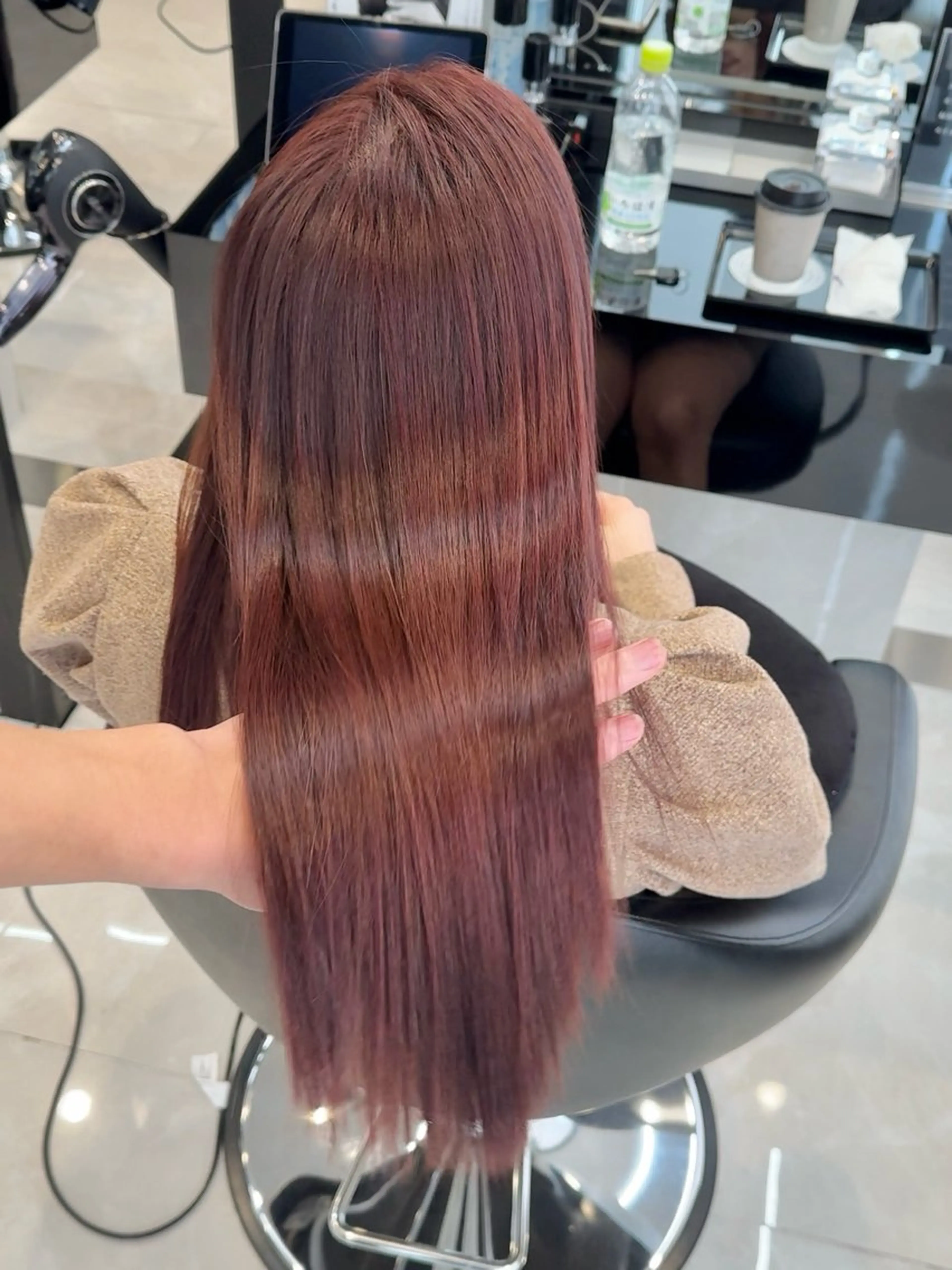 ロング カラー 髪質改善 レイヤーカット 縮毛矯正 トリートメント HARUKI MINATO JAPAN福岡所属・モテ髪レイヤー /韓国ヘアNOBUのヘアスタイル