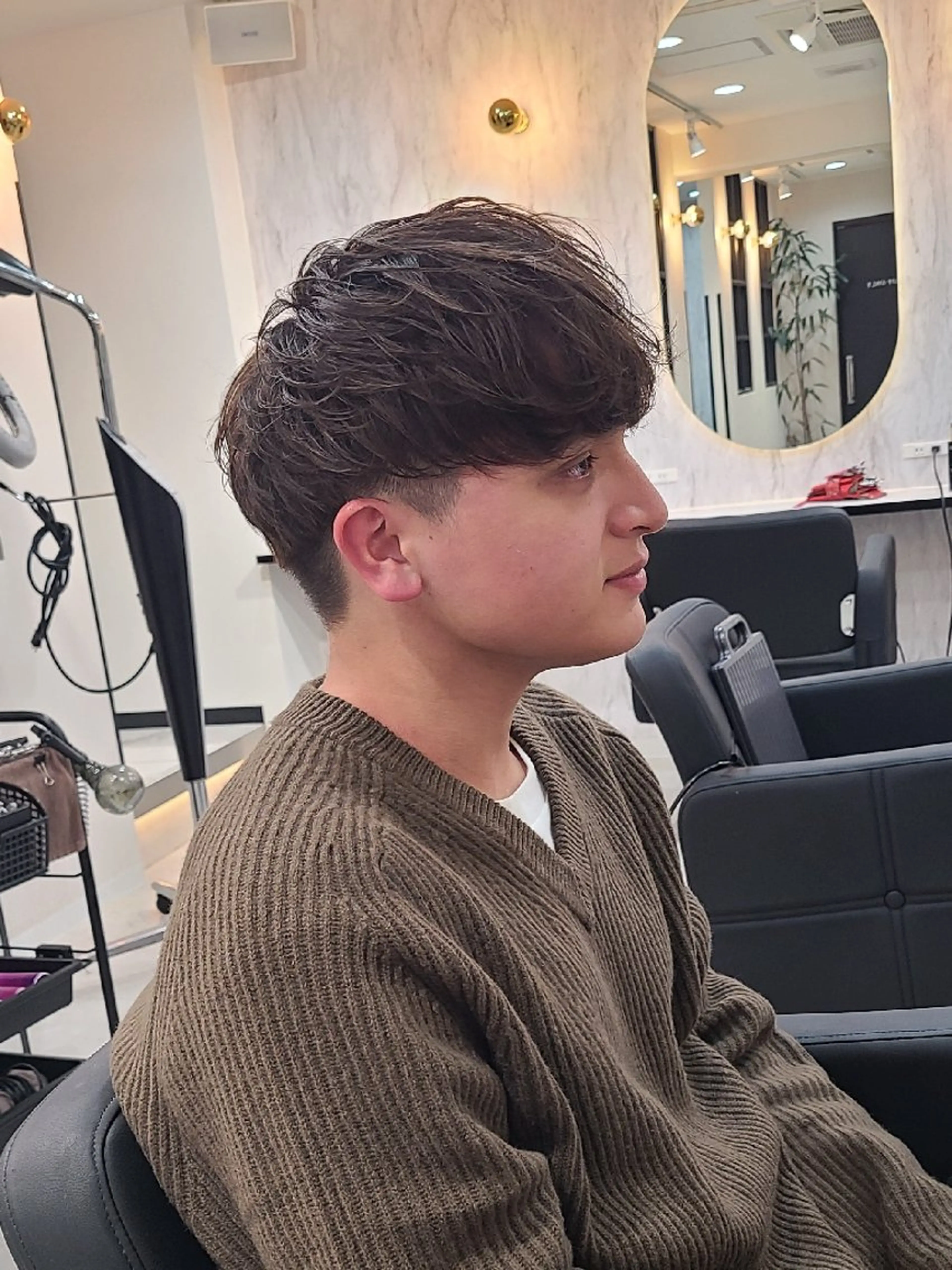 メンズ マッシュ Lapis 名古屋駅前店所属・LEN名古屋/パーマ メンズ特化美容師のヘアスタイル