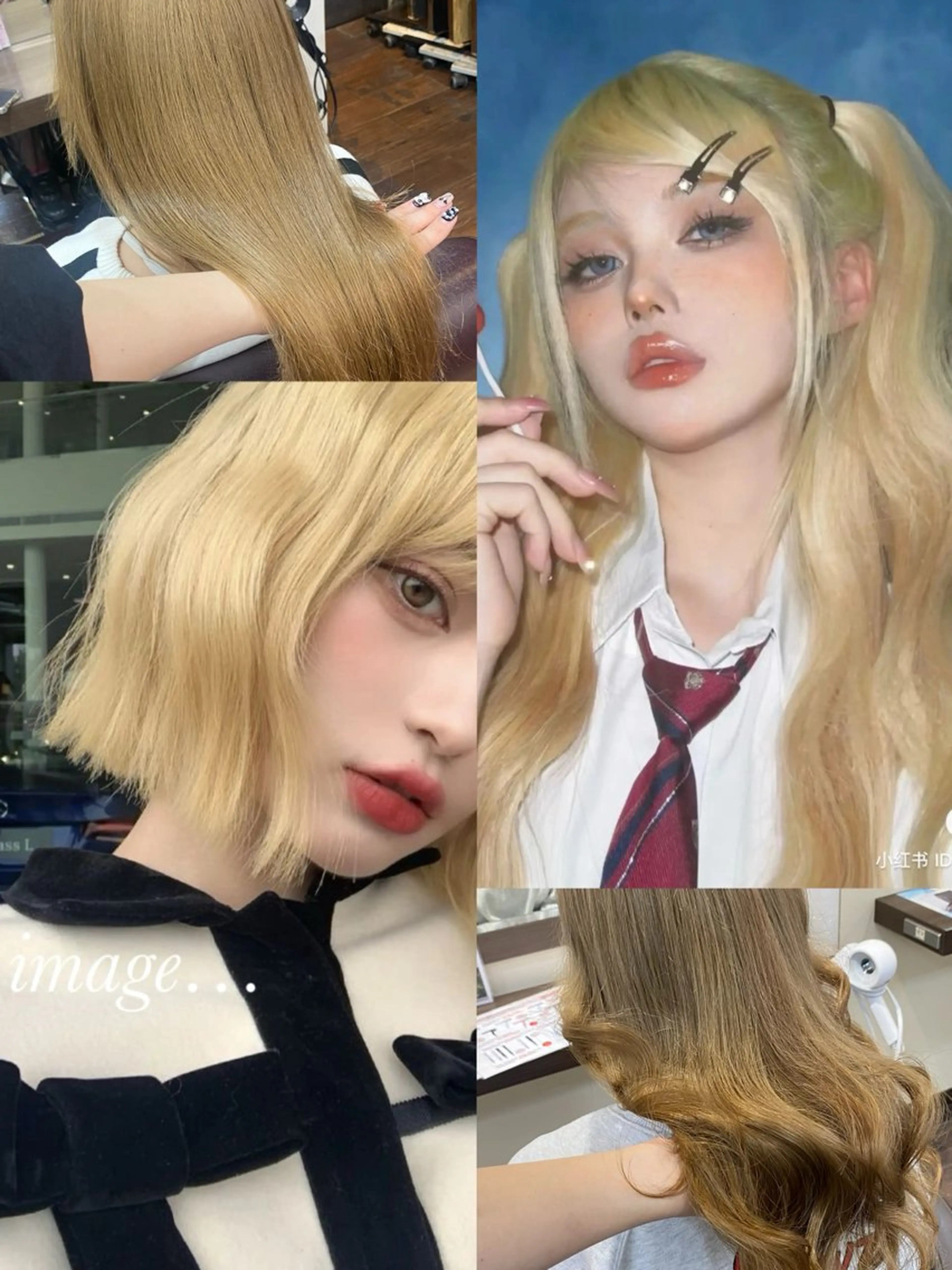 ロング カラー ブリーチ ブロンド ケアブリーチ ダブルカラー イヤリングカラー designcolo r/似合わせNOKAのヘアスタイル